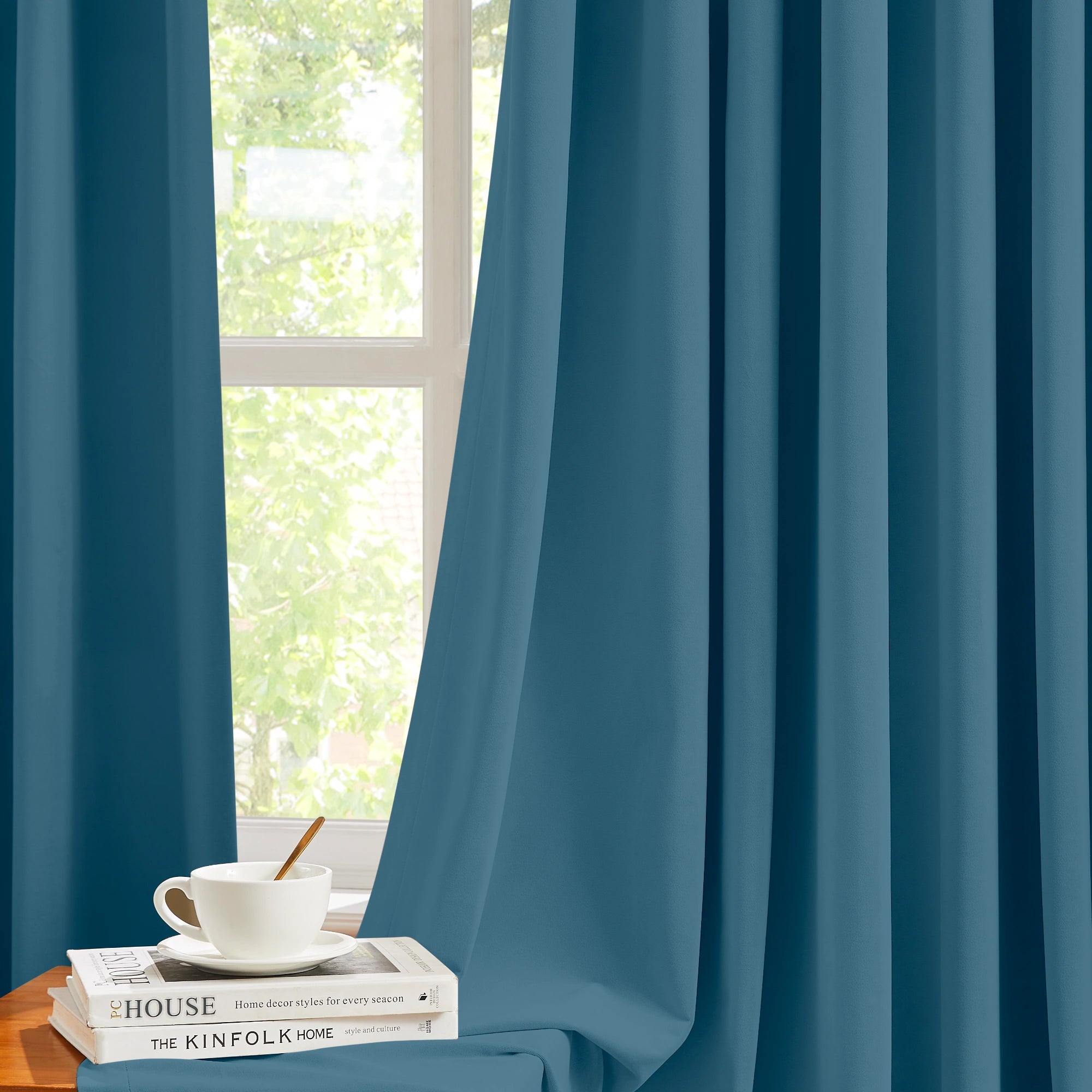 Marina 868-38_scene_3 floor-to-ceiling soft blackout velvet curtains with luxurious drape in a contemporary residential interior