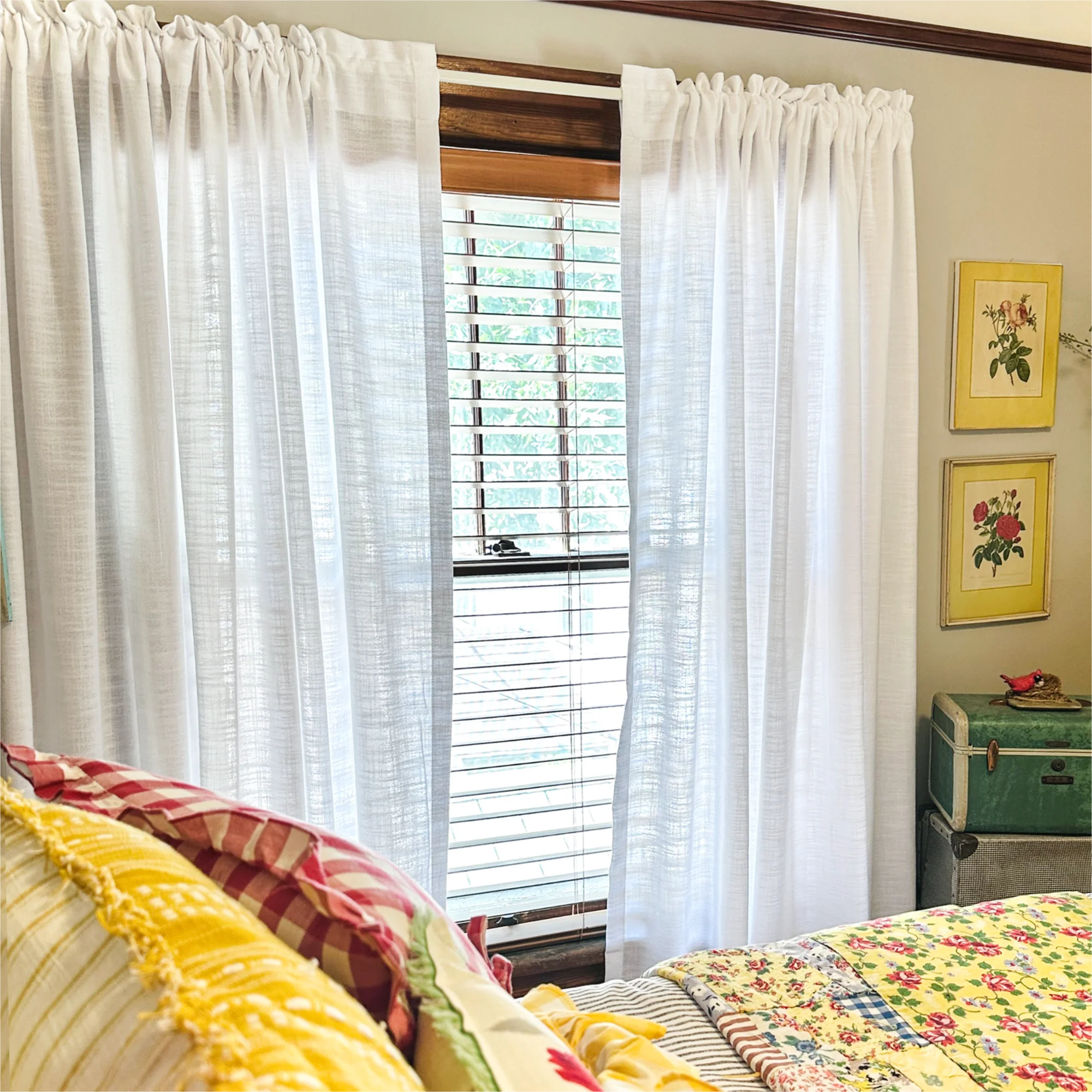 Marisol Linen Curtains adding a touch of sophistication to your living room, perfect for natural light.