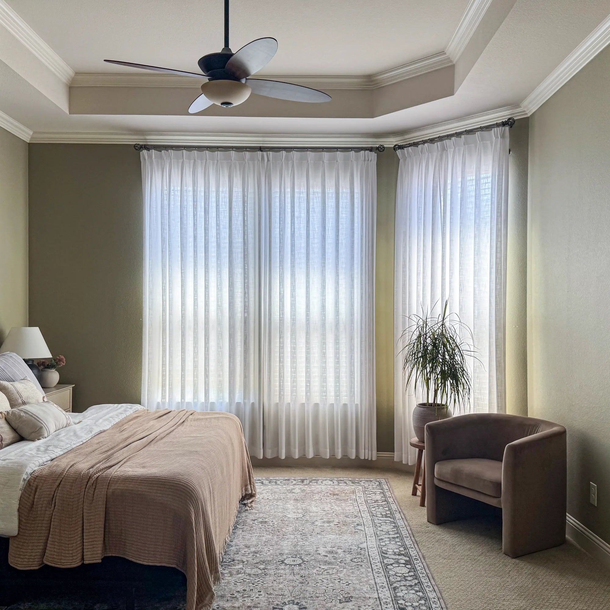 Marisol K1011-1 linen curtains elegant pleated drapes showcased in a product image highlighting the curtains