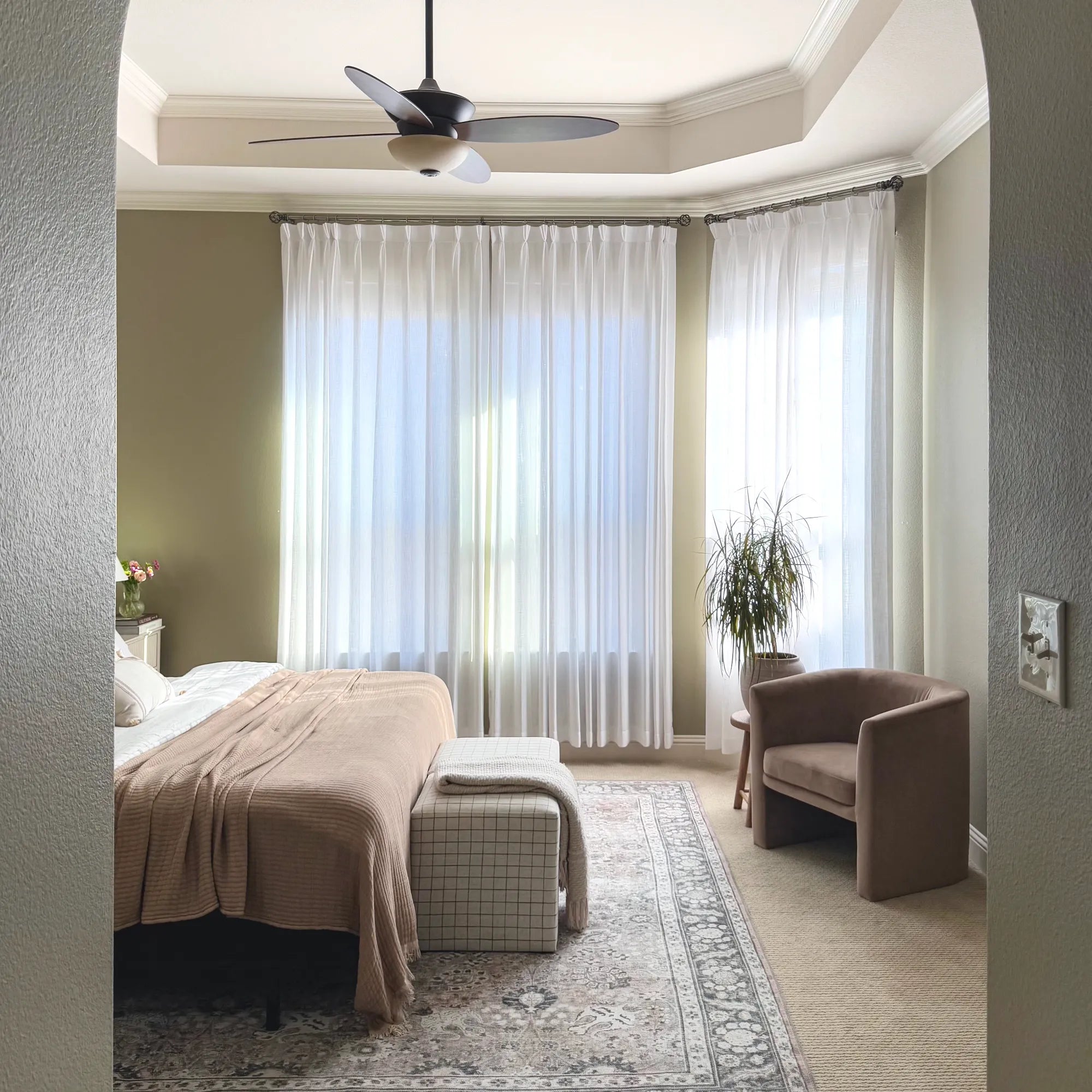 Marisol K1011-8 linen curtains elegant pleated drapes showcased in a product image highlighting the curtains