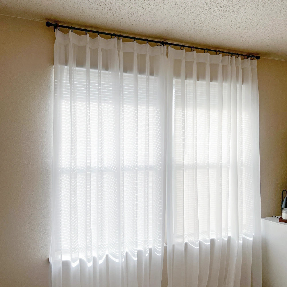 Mira Solid Sheer Curtains for Large Windows - Light Filtering Drapes 6320-1_inf_2 showcasing sheer curtains | Product Display