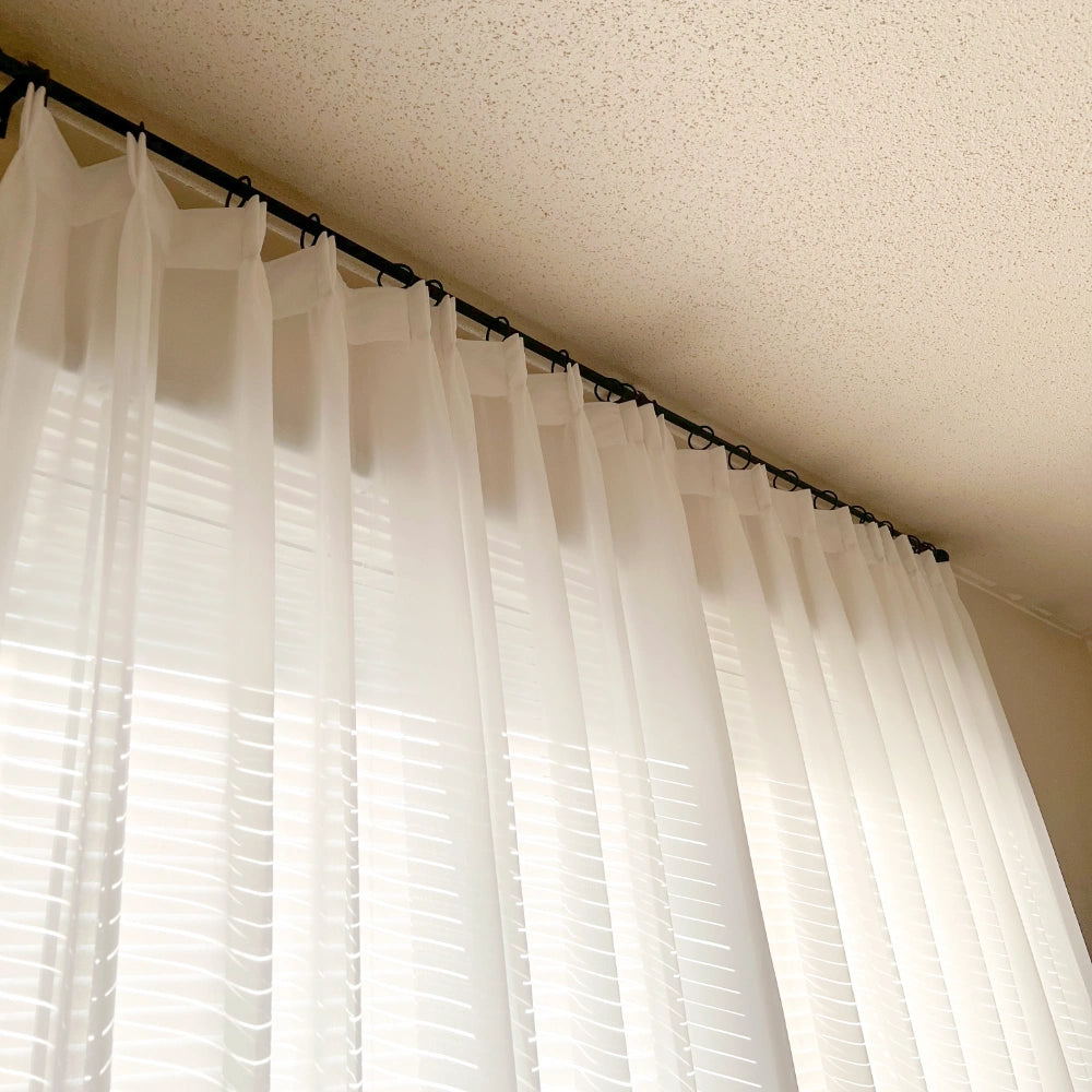 Mira Solid Sheer Curtains for Large Windows - Light Filtering Drapes 6320-1_inf_6 showcasing sheer curtains | Product Display