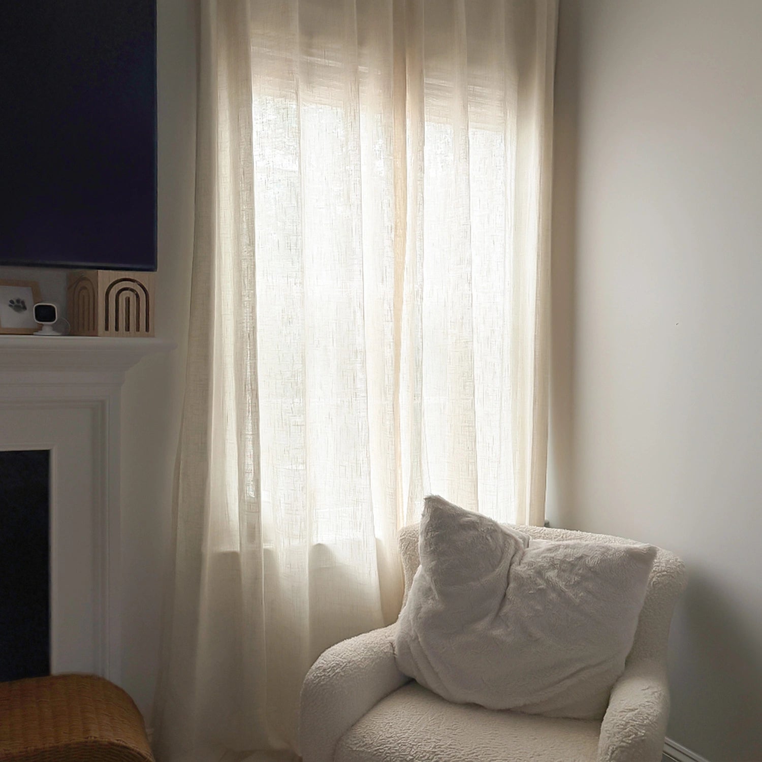 Miravel Linen Blend Semi Sheer Curtains