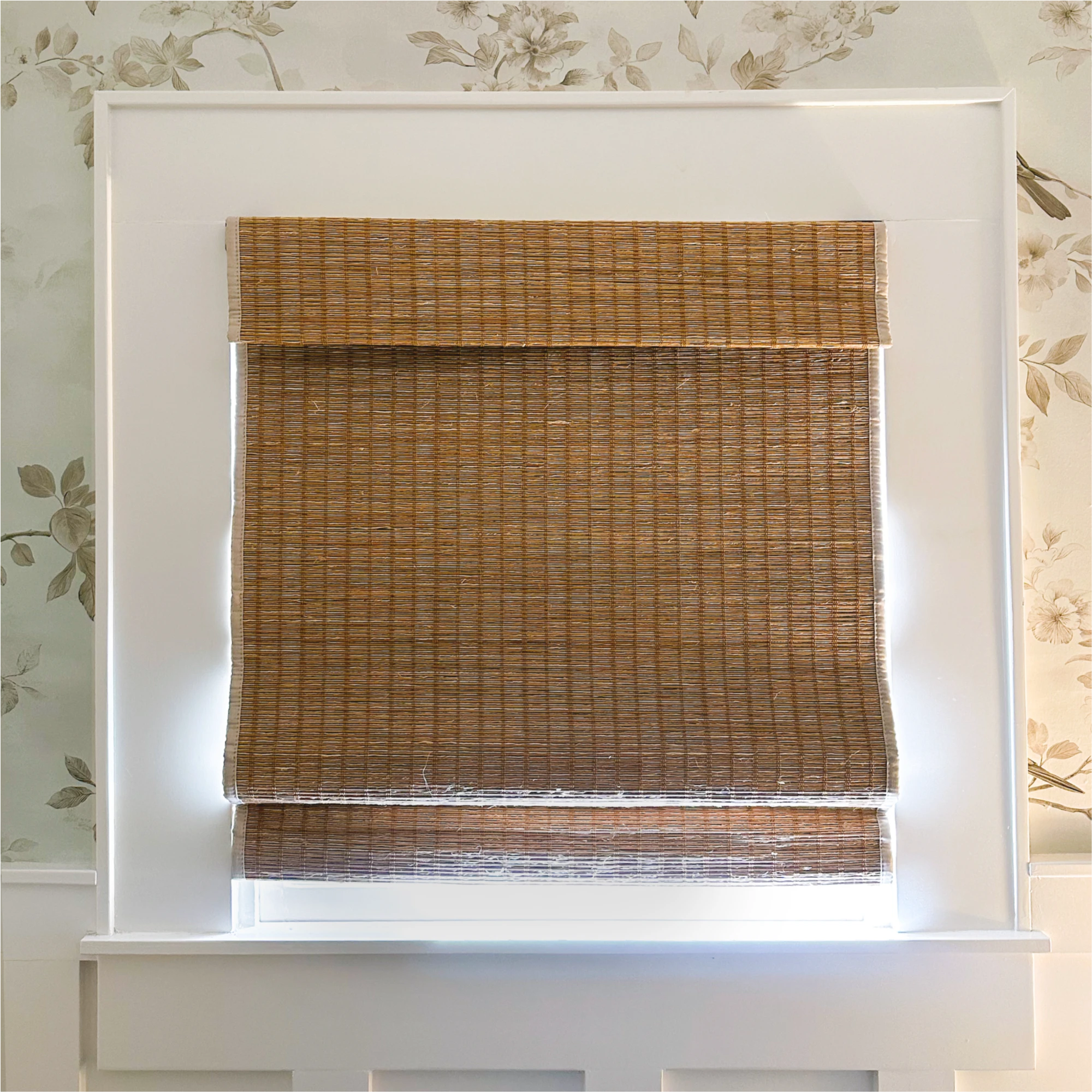 Mirea Natural jute bamboo woven shade, sleek appearance and safe design, detail display