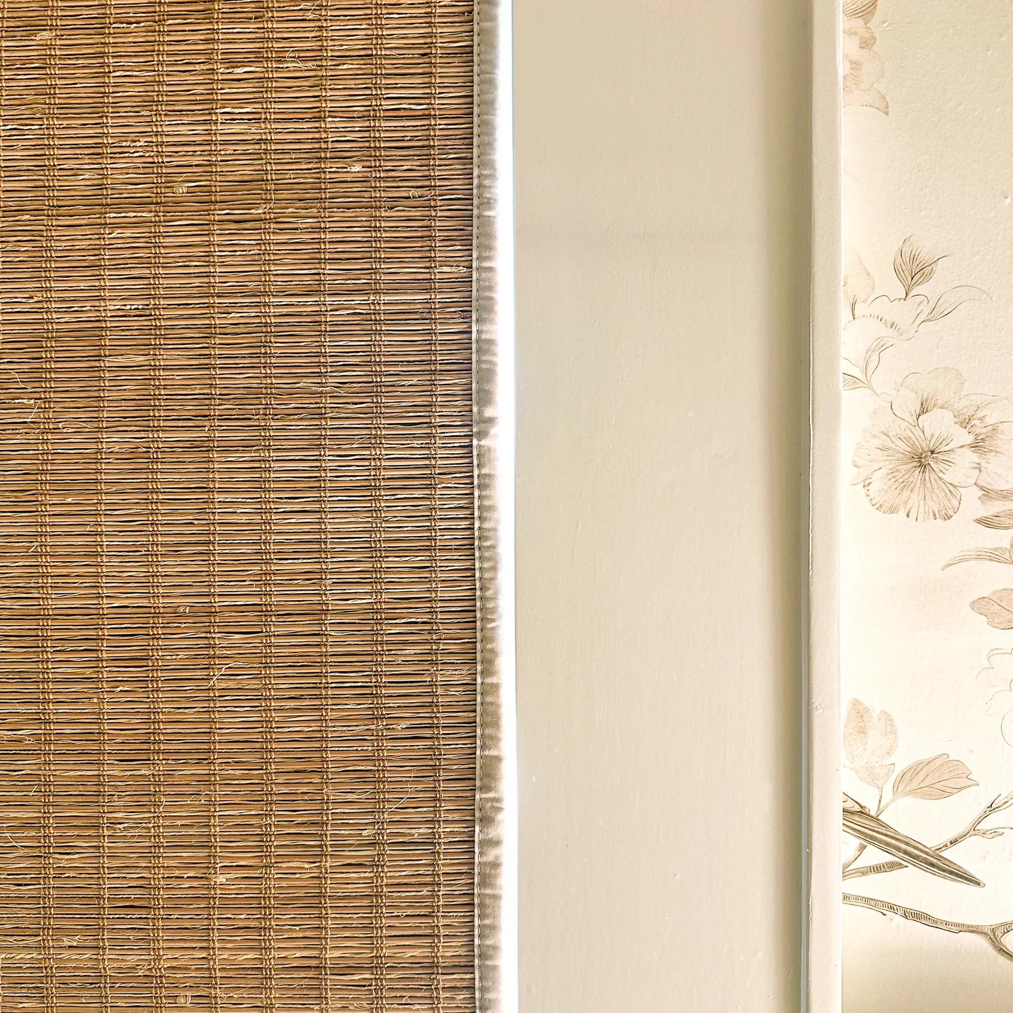 Mirea Natural jute bamboo woven shade, sleek appearance and safe design, detail display