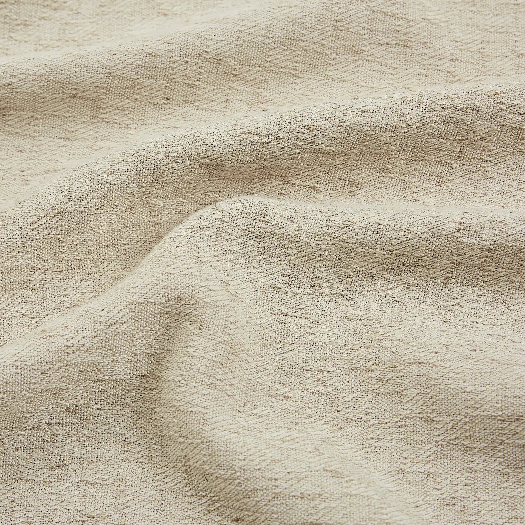 Mirena 958-12 linen cotton blend curtains detail display, natural comfort and meets luxurious elegance