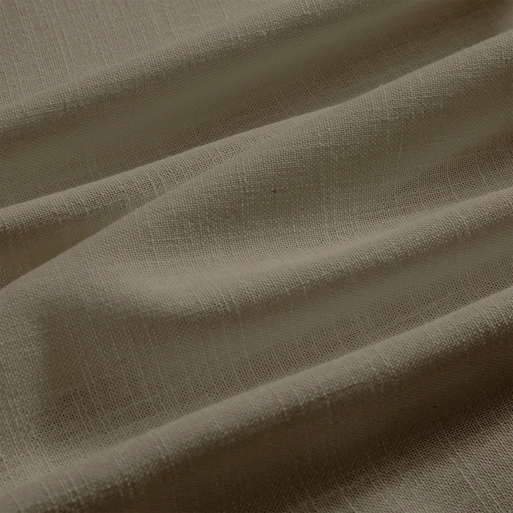Nina cotton blend drapery light filtering curtains detail_2 showing curtain texture and details