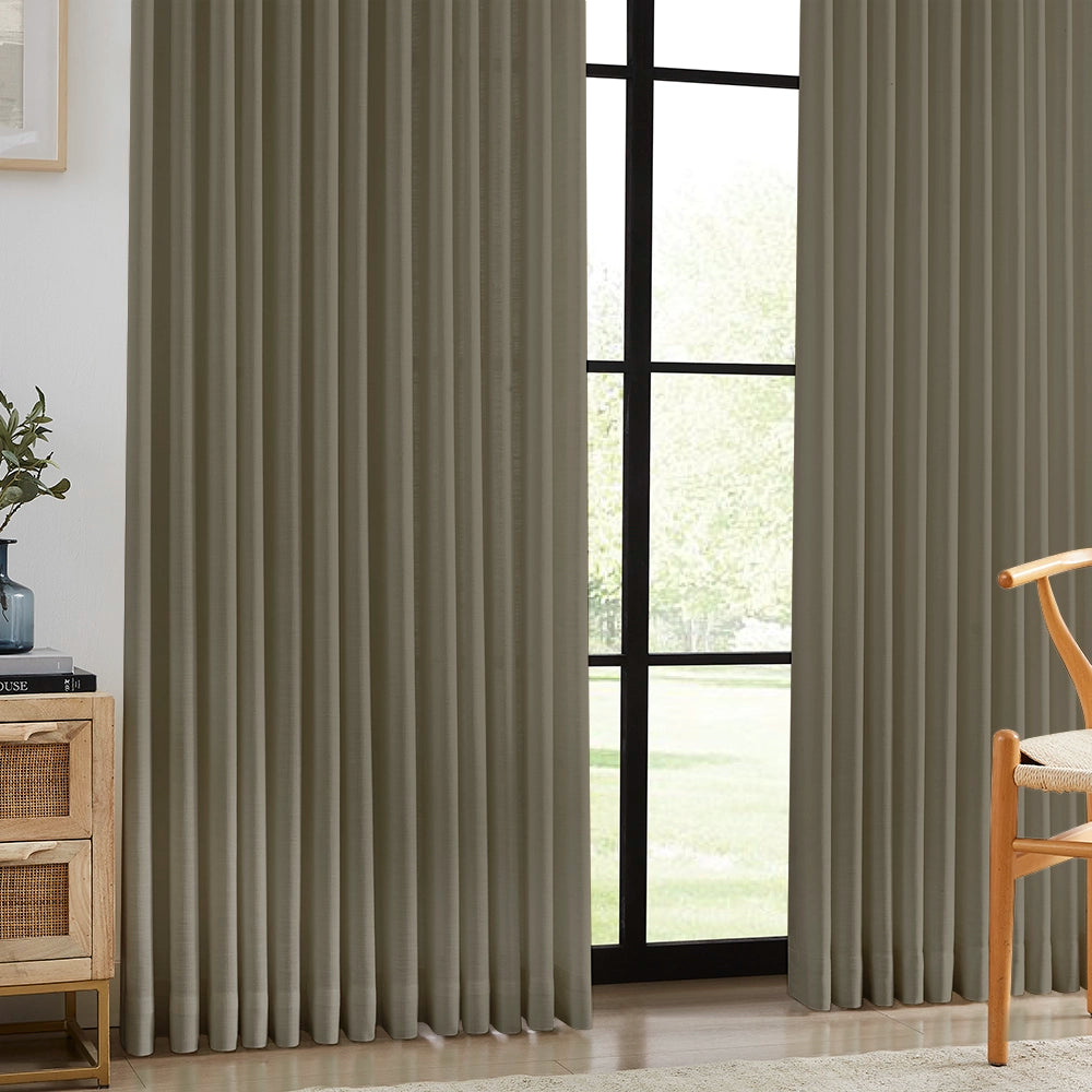 Nina cotton blend drapery light filtering curtains detail showing curtain overall appearance