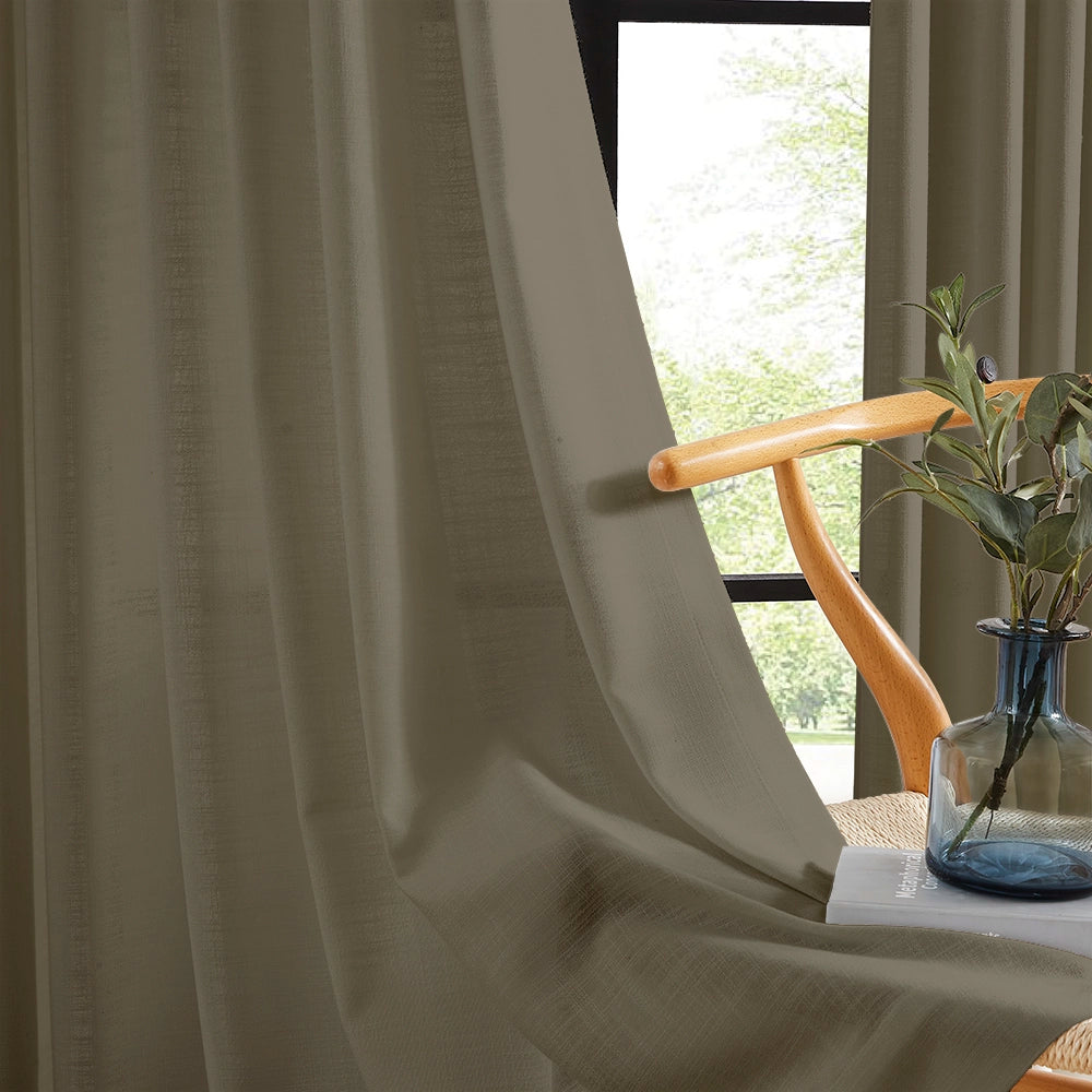 Nina cotton blend drapery light filtering curtains detail showing curtain overall appearance