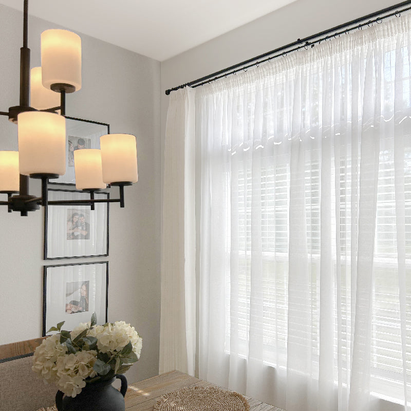 Nina 2020-5 cotton blend drapery, elegant light-filtering design for home windows