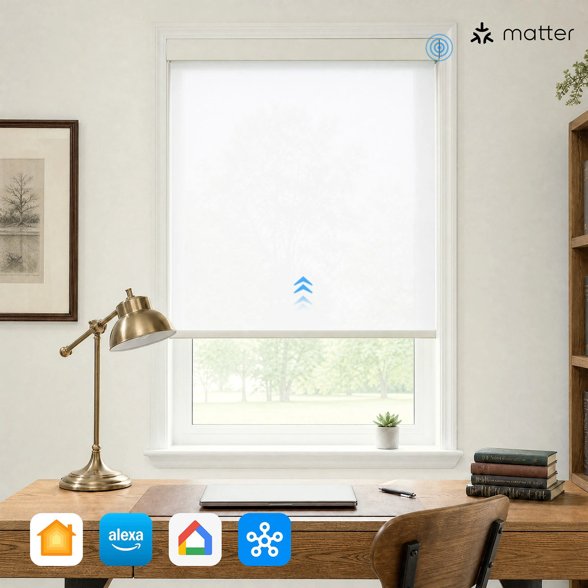 Elyna Smart Motorized 60% Light Filtering Roller Shades