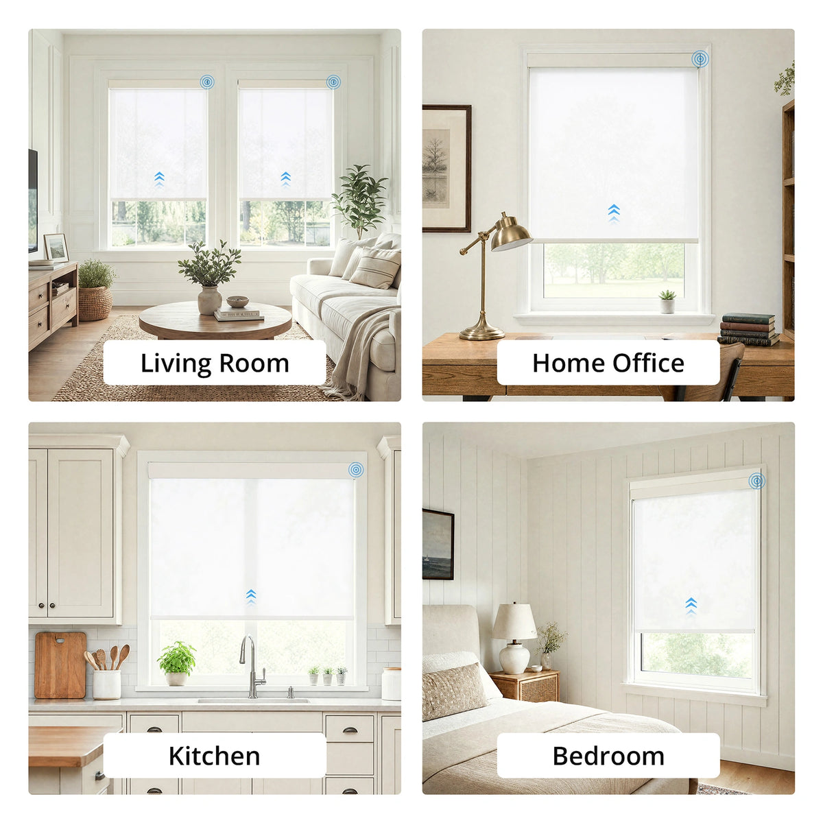 Elyna Smart Motorized 60% Light Filtering Roller Shades