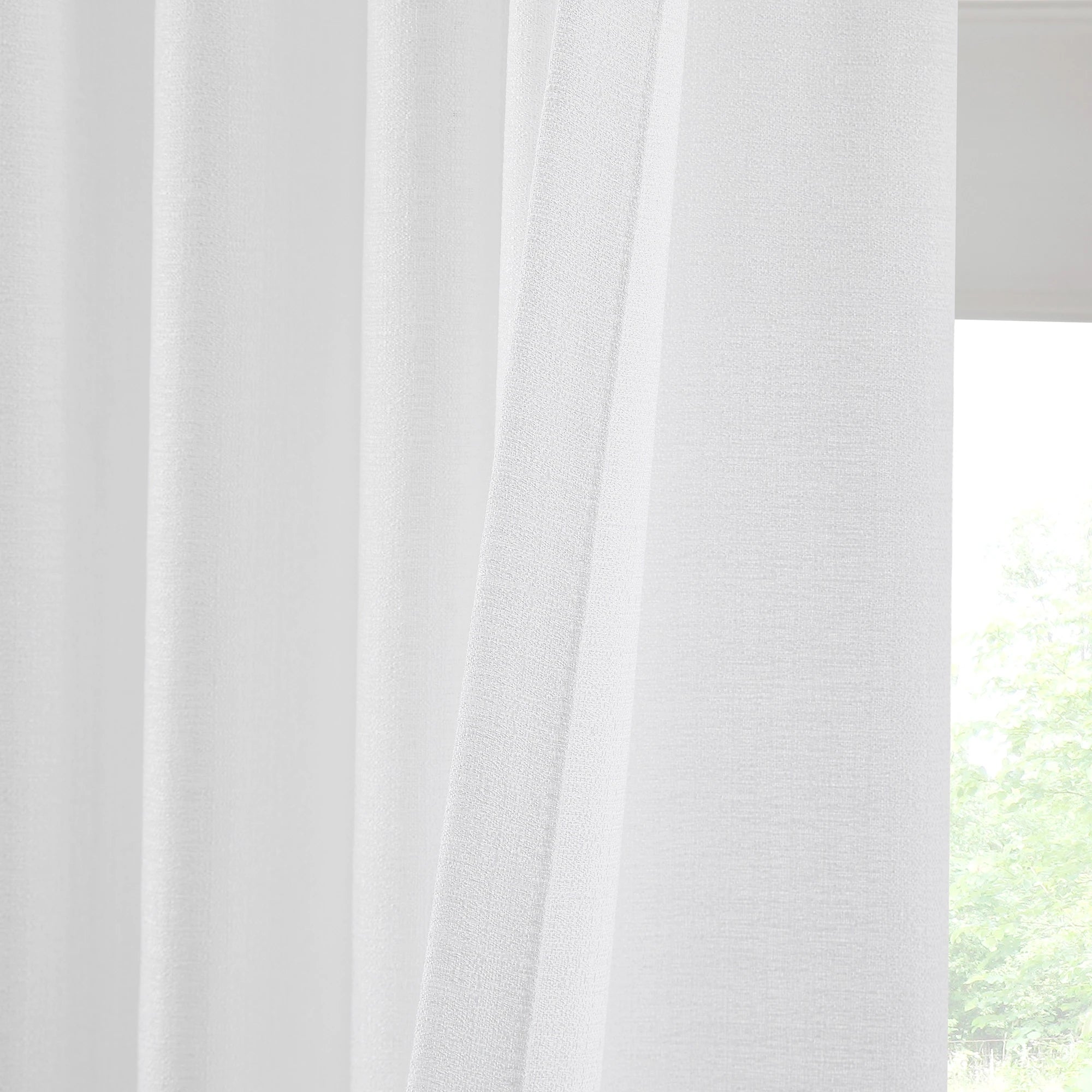 Nova 1 scene 6 semi-sheer elegant drapes for large windows showcasing the curtains in a home interior