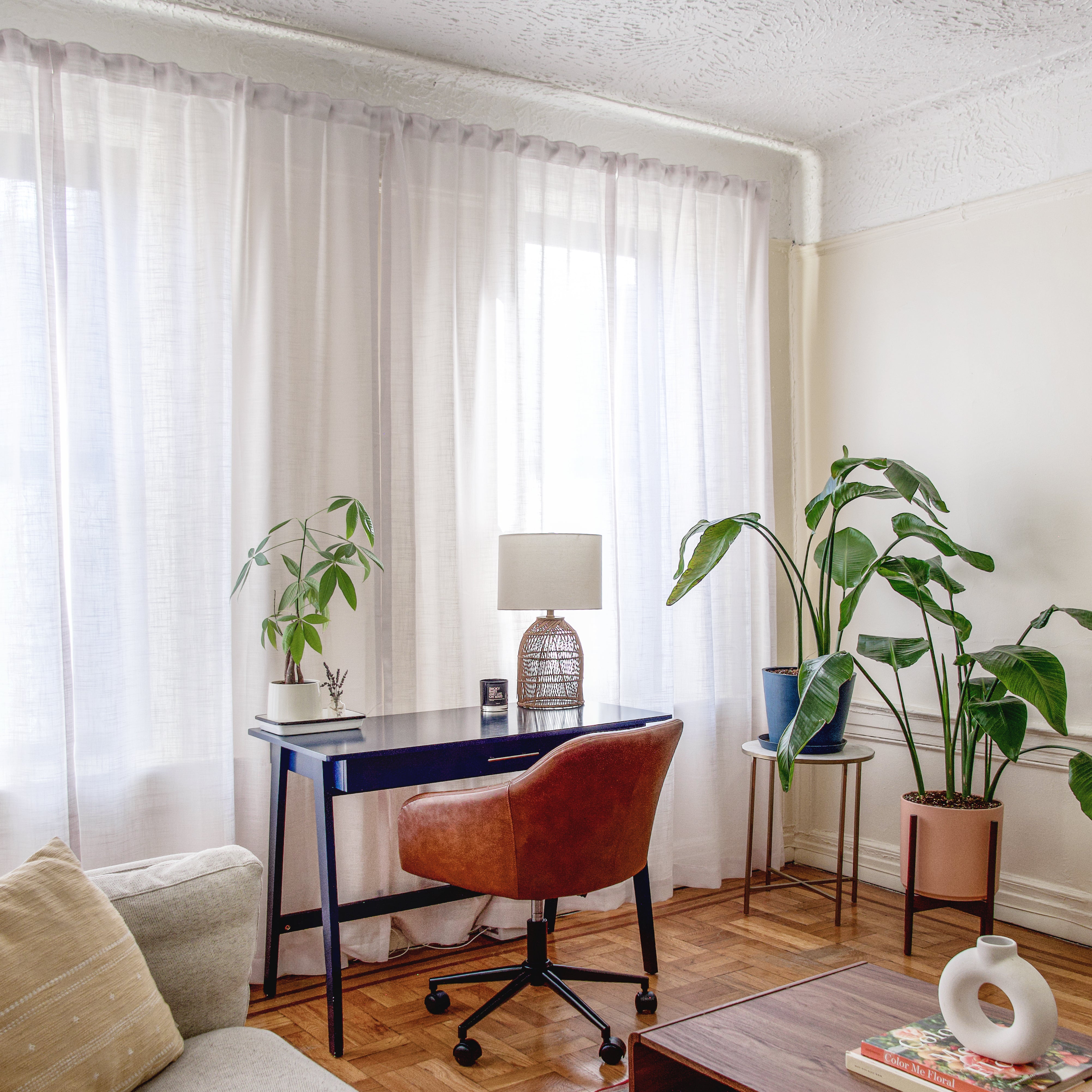 Soft and stylish Orinda Semi Sheer Curtains, ideal for bedrooms and creating a cozy atmosphere.