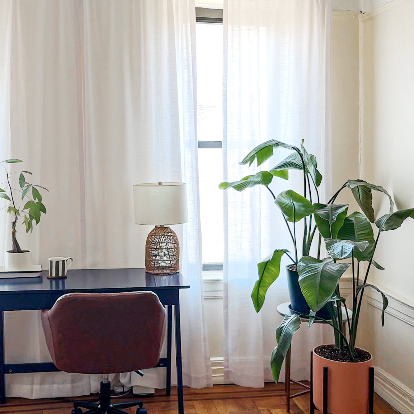 Soft and stylish Orinda Semi Sheer Curtains, ideal for bedrooms and creating a cozy atmosphere.