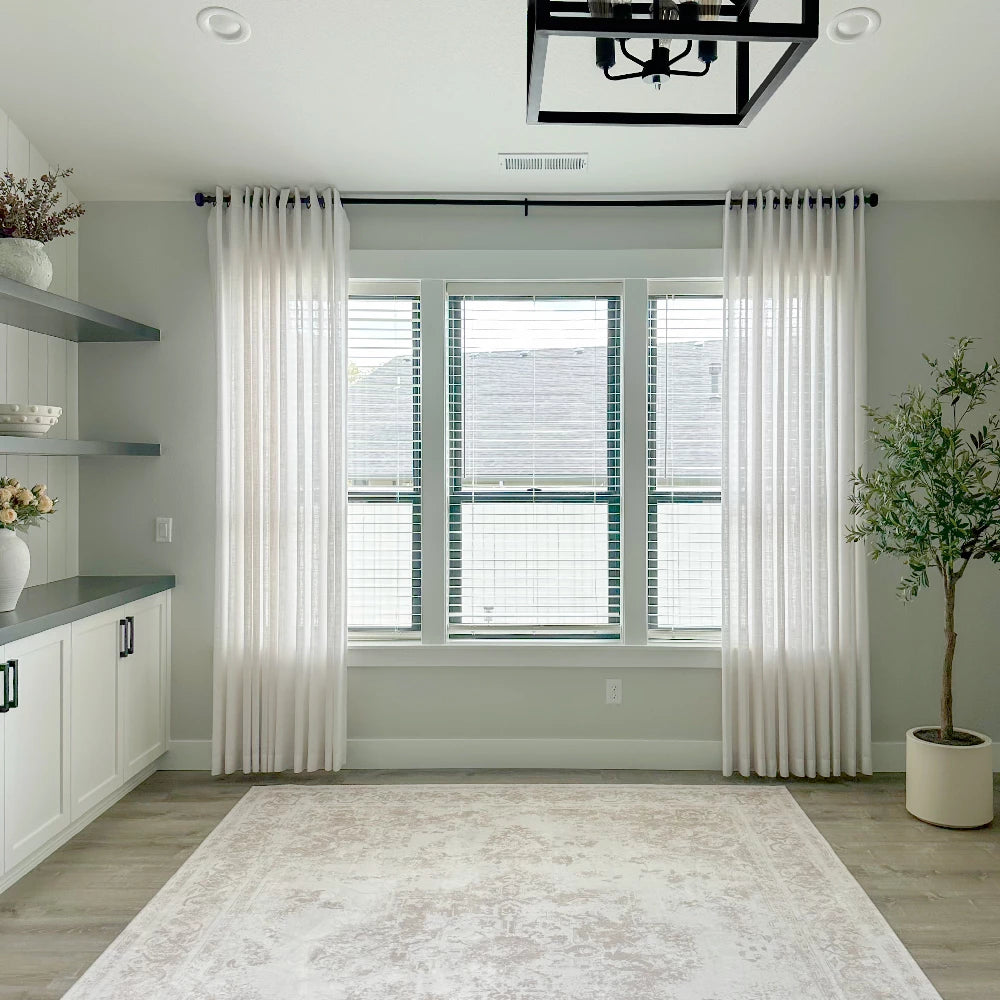 Orinda semi sheer curtains KLQ2-2_scene_3, elegant drapes showcased to display the product's light-filtering performance and graceful hanging effect