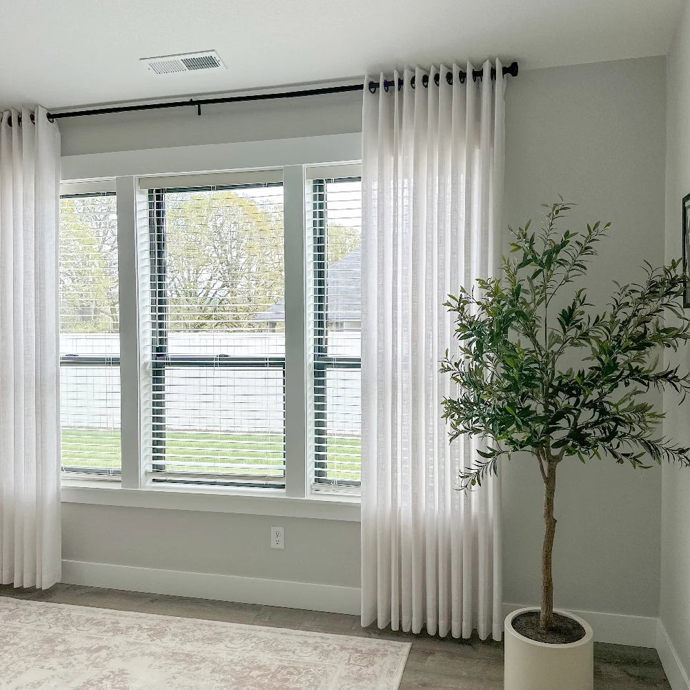 Orinda semi sheer curtains KLQ2-2_scene_6, elegant drapes showcased to display the product's light-filtering feature and refined drape effect