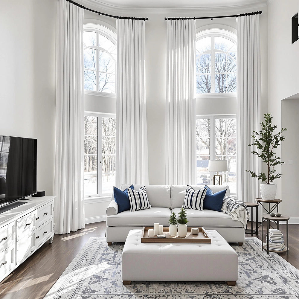 Orinda KLQ2-2 sheer curtains for large windows