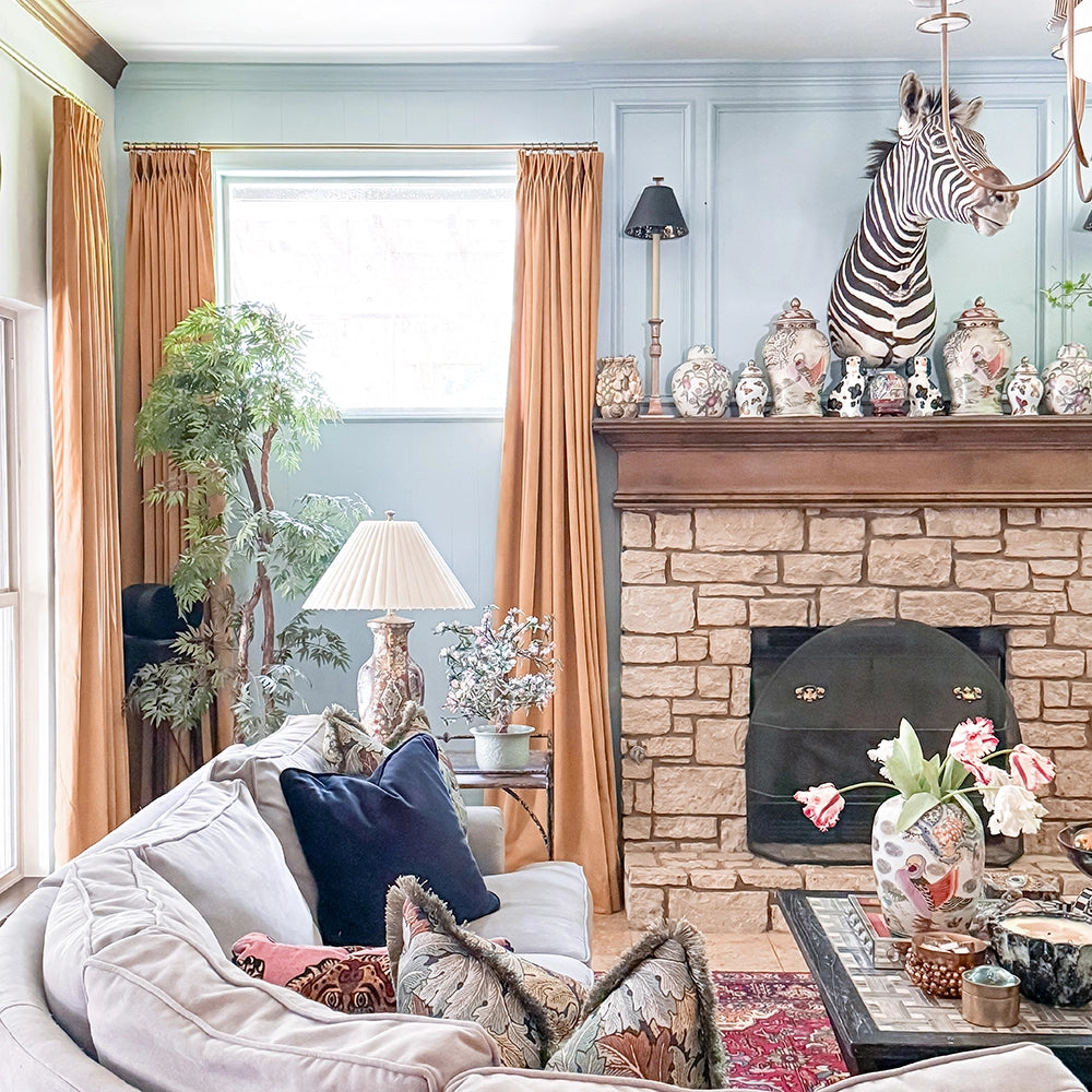 Selene Velvet Curtains for Room Darkening - Luxurious Drapes img-1 showcasing rich velvet texture, full-bodied vertical folds and premium room-darkening window treatment