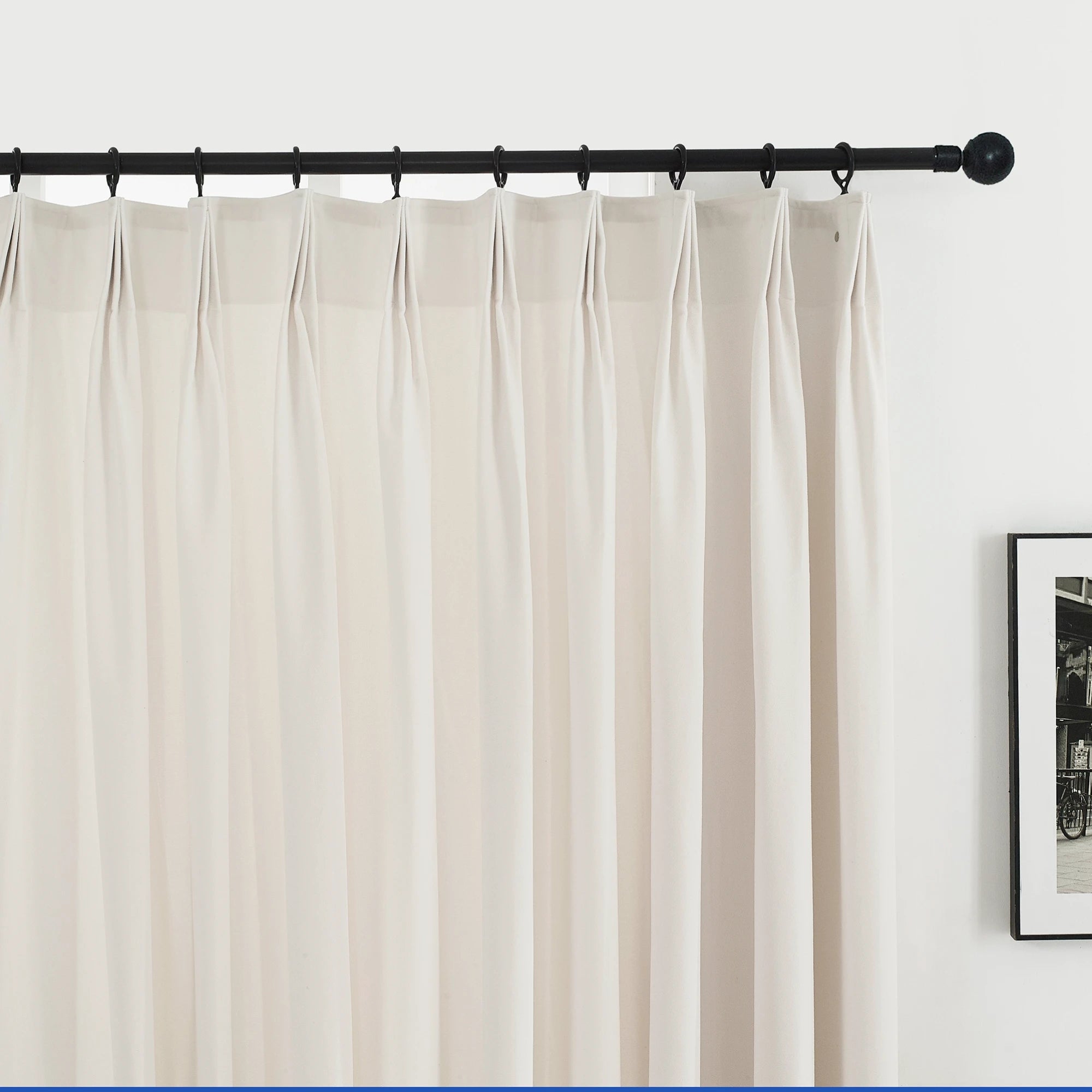 Selene Velvet Curtains for Room Darkening - Luxurious Drapes J803-1_scene_2 featuring elegant velvet drapes in a contemporary interior, showcasing perfect draping, soft texture and effective light-blocking performance
