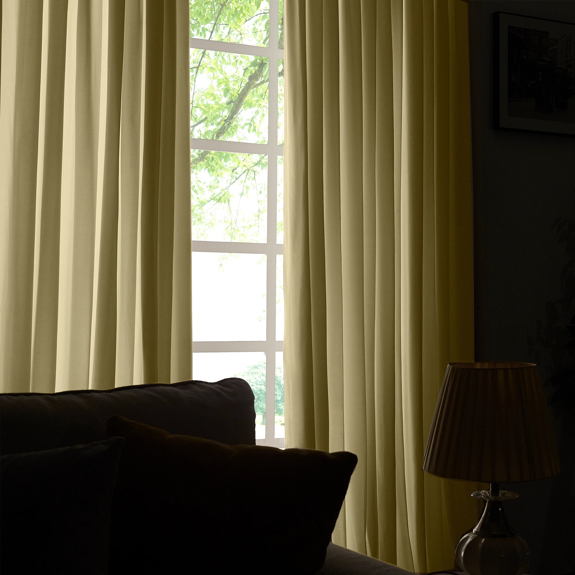 Selene Velvet Curtains for Room Darkening - Luxurious Drapes J803-4_scene_3 displaying elegant drapes in modern home setting, highlighting plush velvet texture and excellent room darkening effect