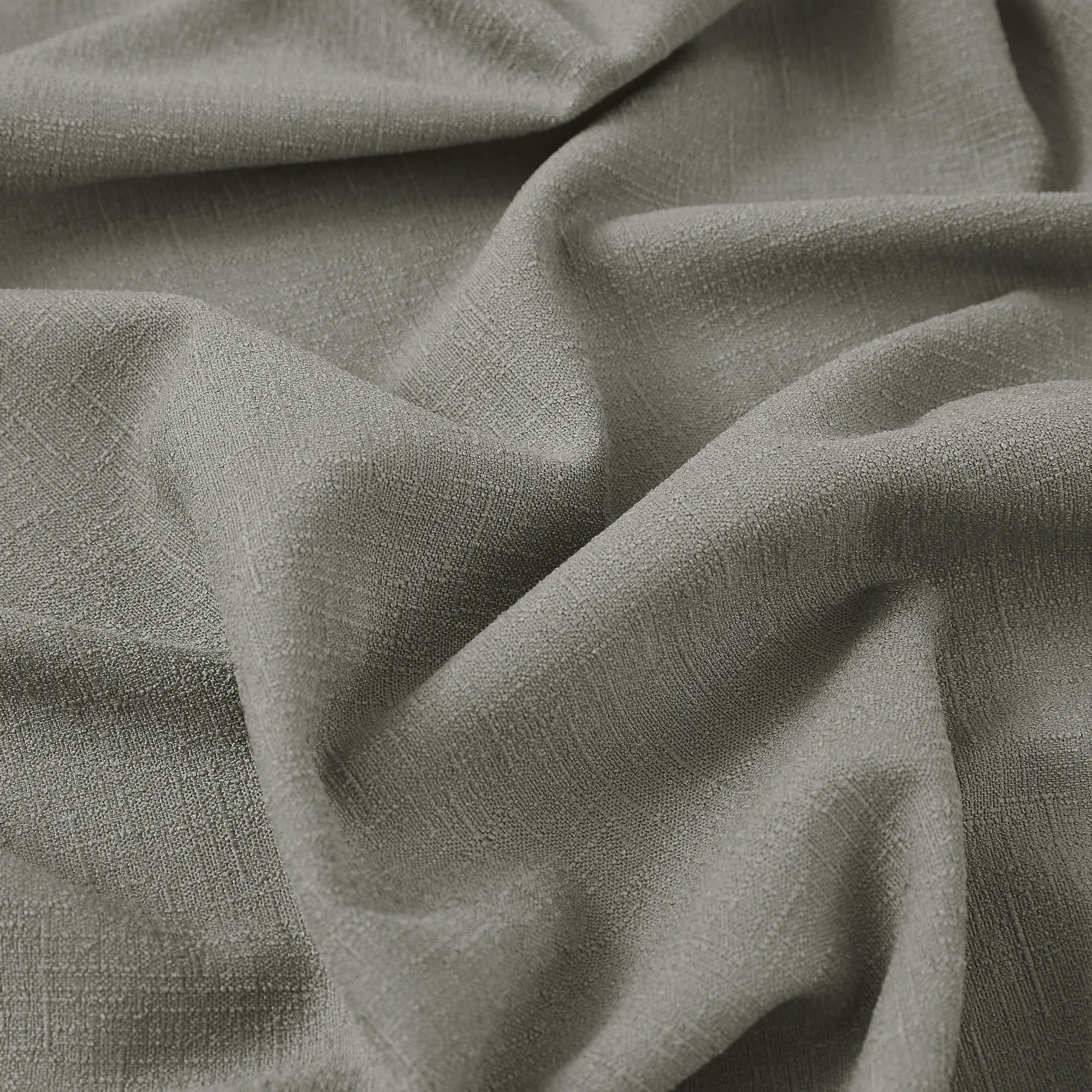 Seraphine linen texture curtains detail showing light filtering feature and soft drapery texture