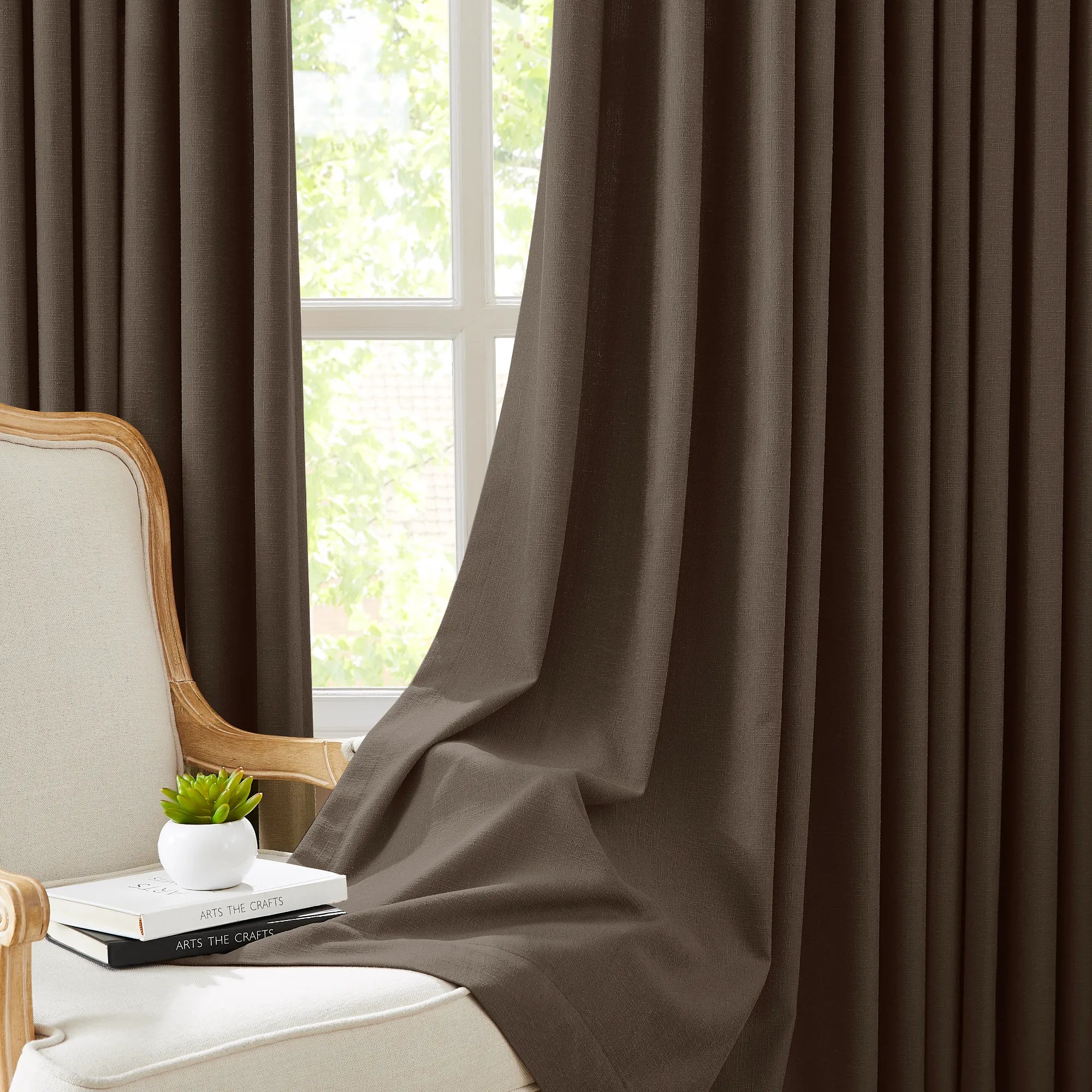 Seraphine 9013-24 linen light filtering soft drape curtains