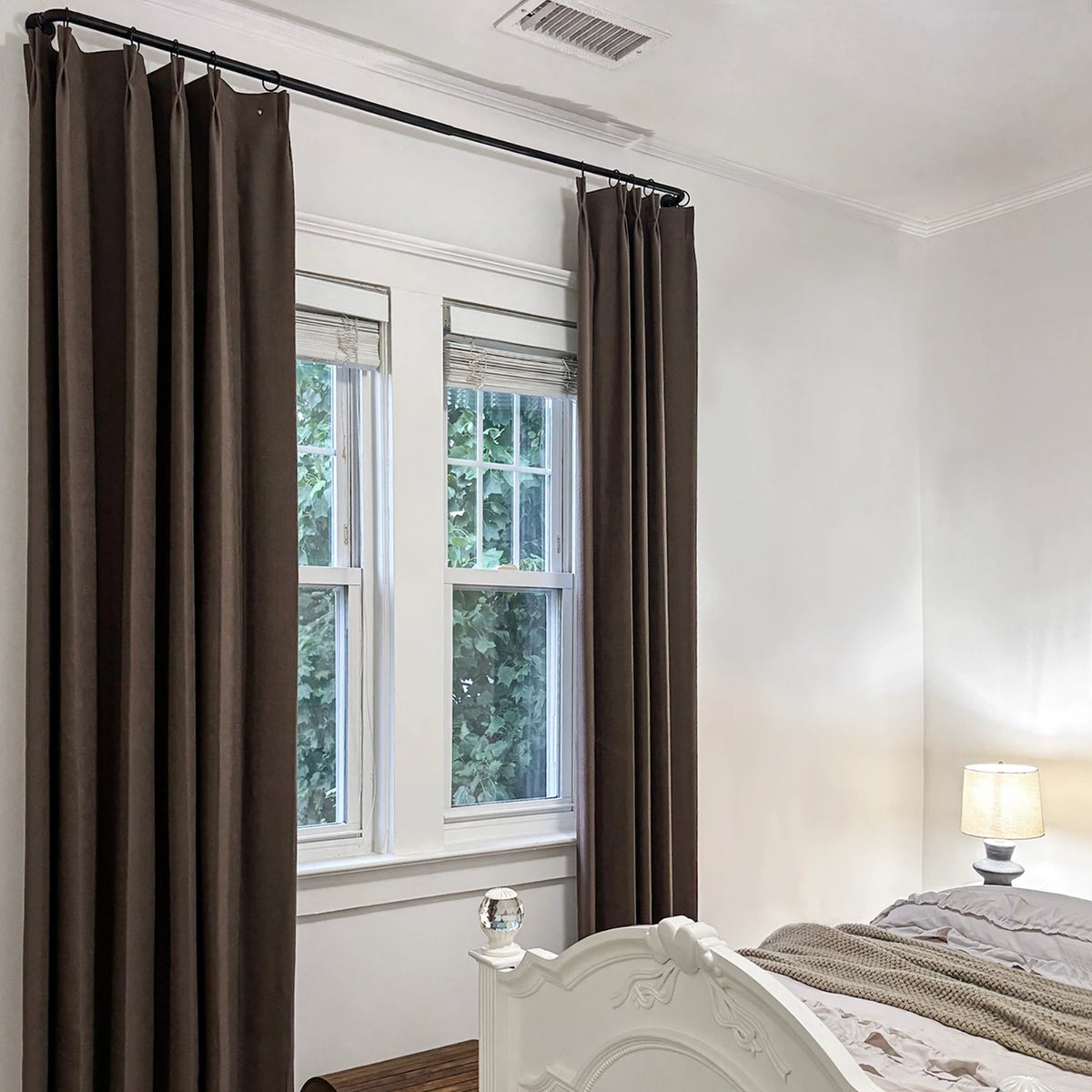 Seraphine 9013-24 linen texture curtains with light filtering and soft drapery showcased in a kids' bedroom