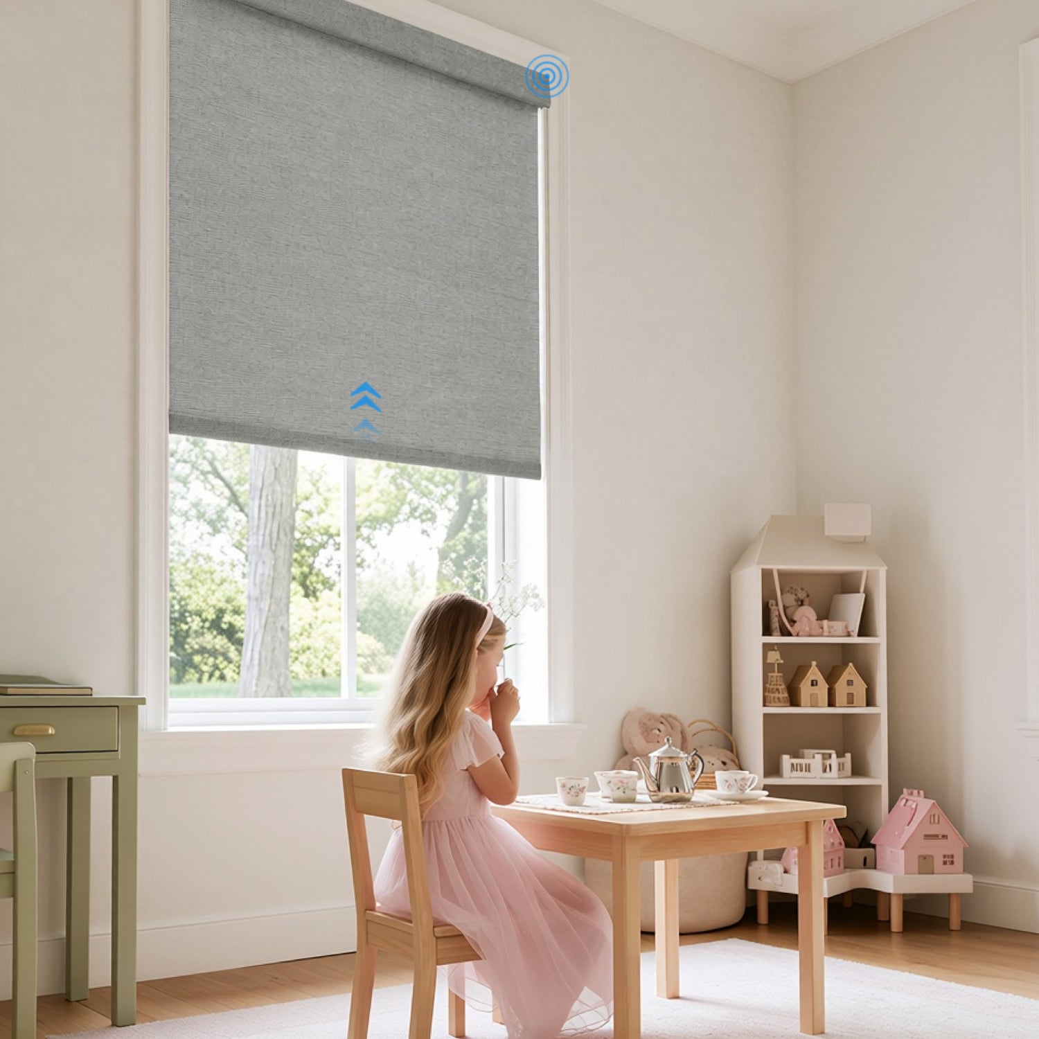 Serenya Smart Motorized 70% Light Filtering Roller Shades