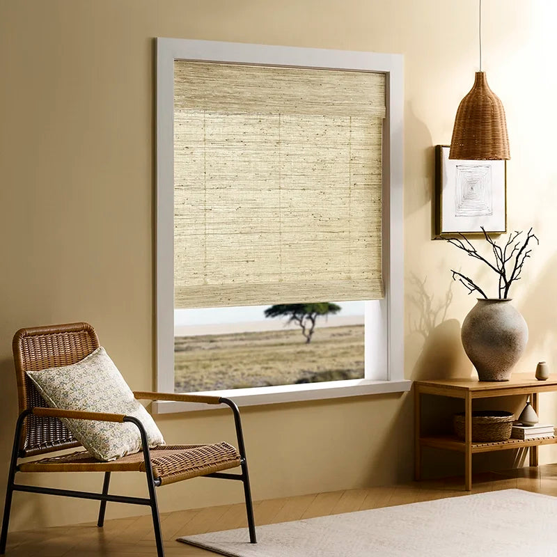 Freshine Seris jute bamboo woven shade, eco-friendly, creates natural elegant light and privacy space