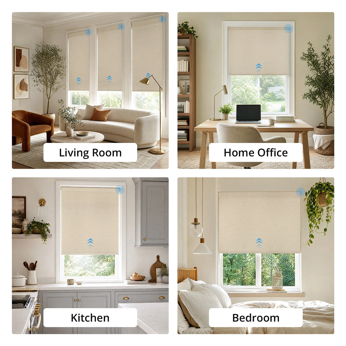 Solenya Smart Motorized 100% Blackout Roller Shades