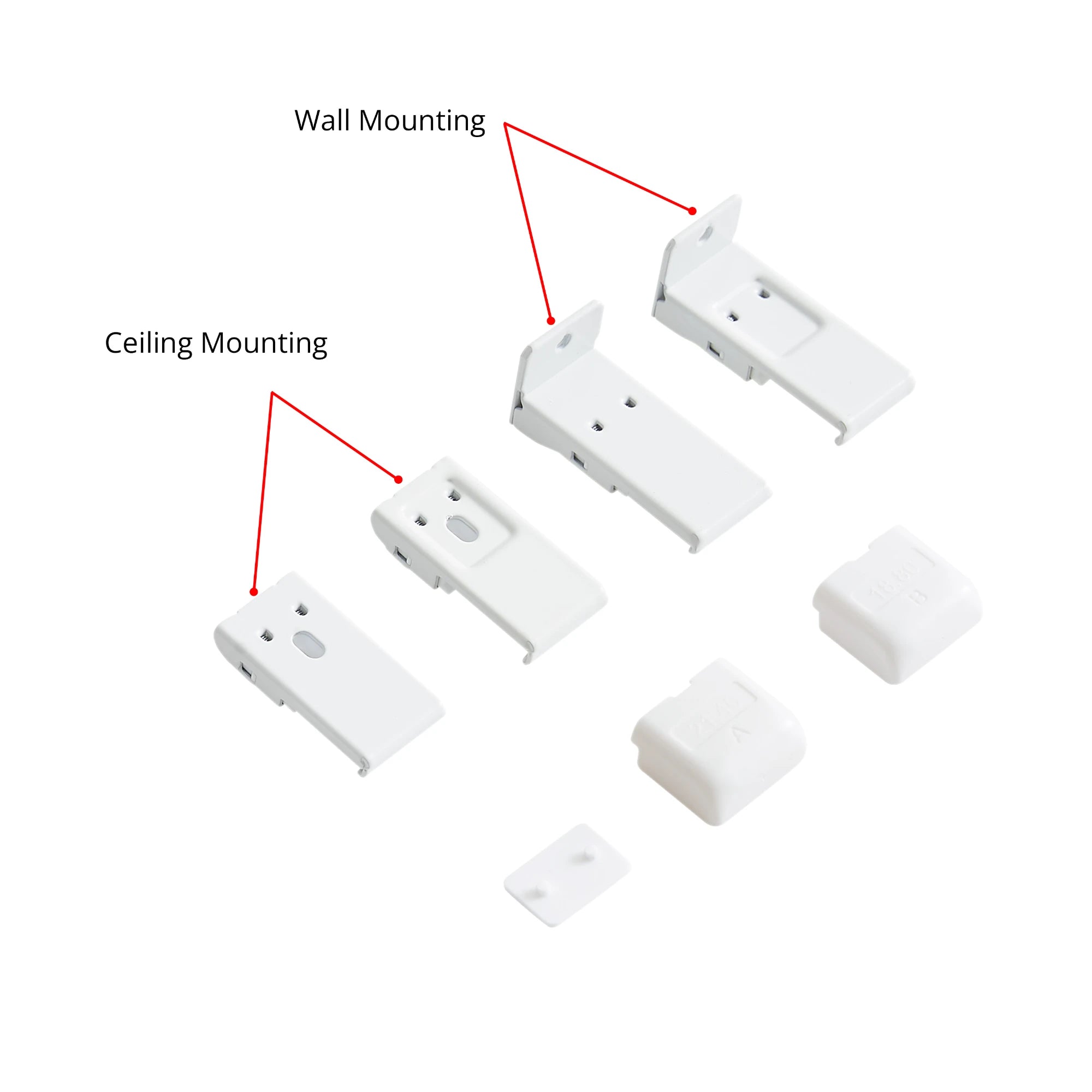 Riven adjustable curtain track showcasing direct installation instructions with bracket in a product image