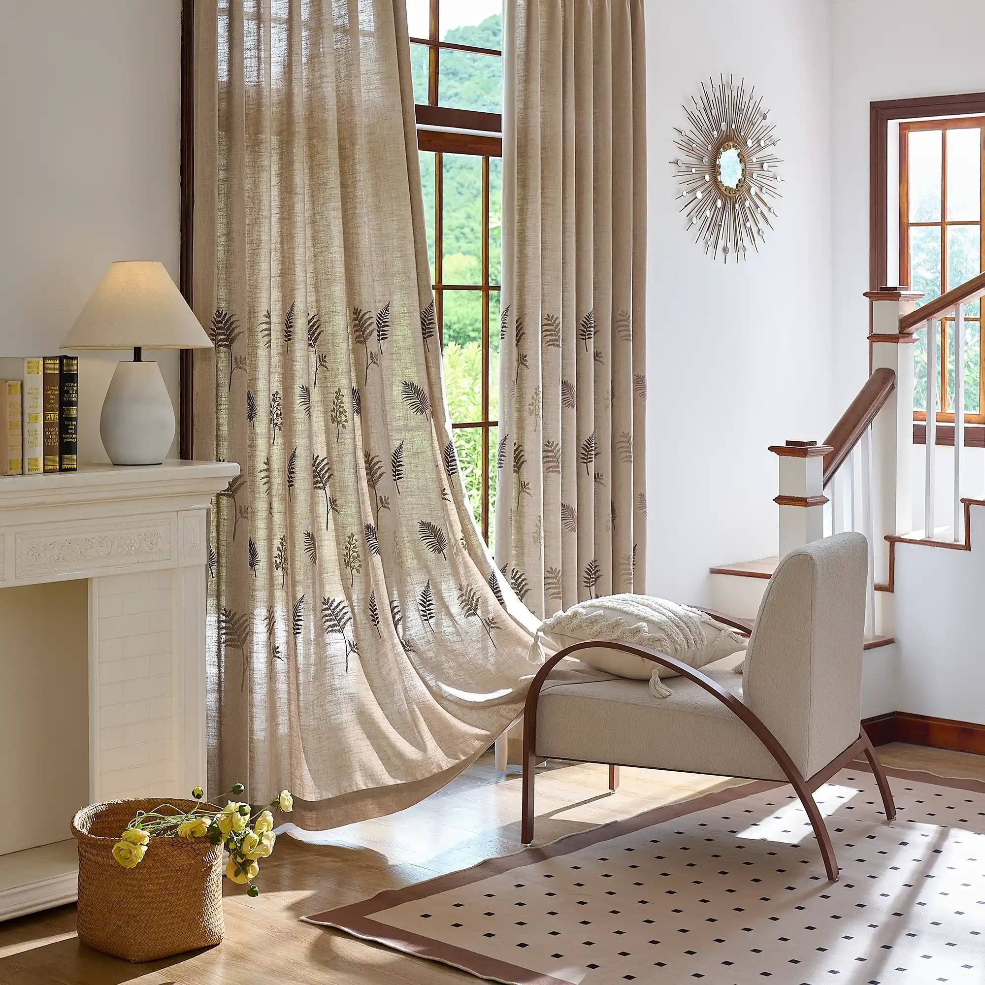 Valora XH115_M6 linen curtains , softly filtering sunlight