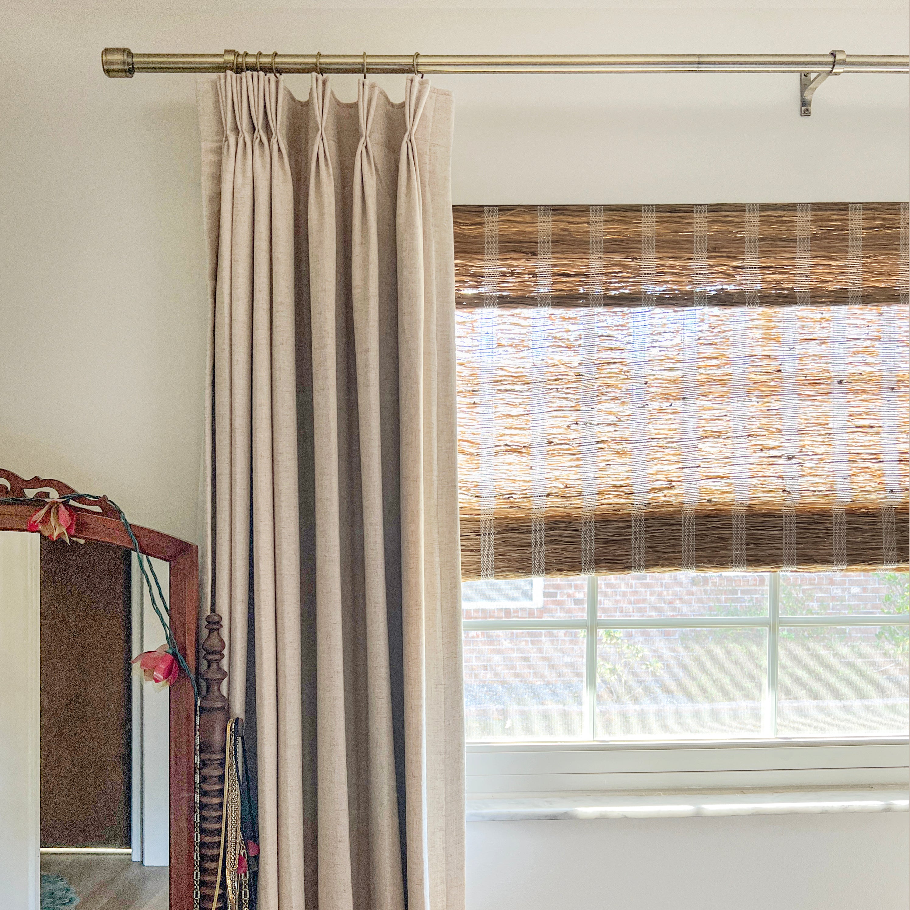 Zerra Natural ramie bamboo woven shades, natural, durable, sustainable with soft light filtering
