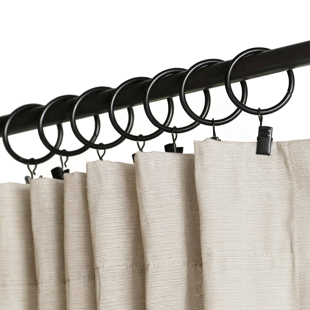 Ellis Curtain Clip Rings, easy installation and smooth curtain hanging