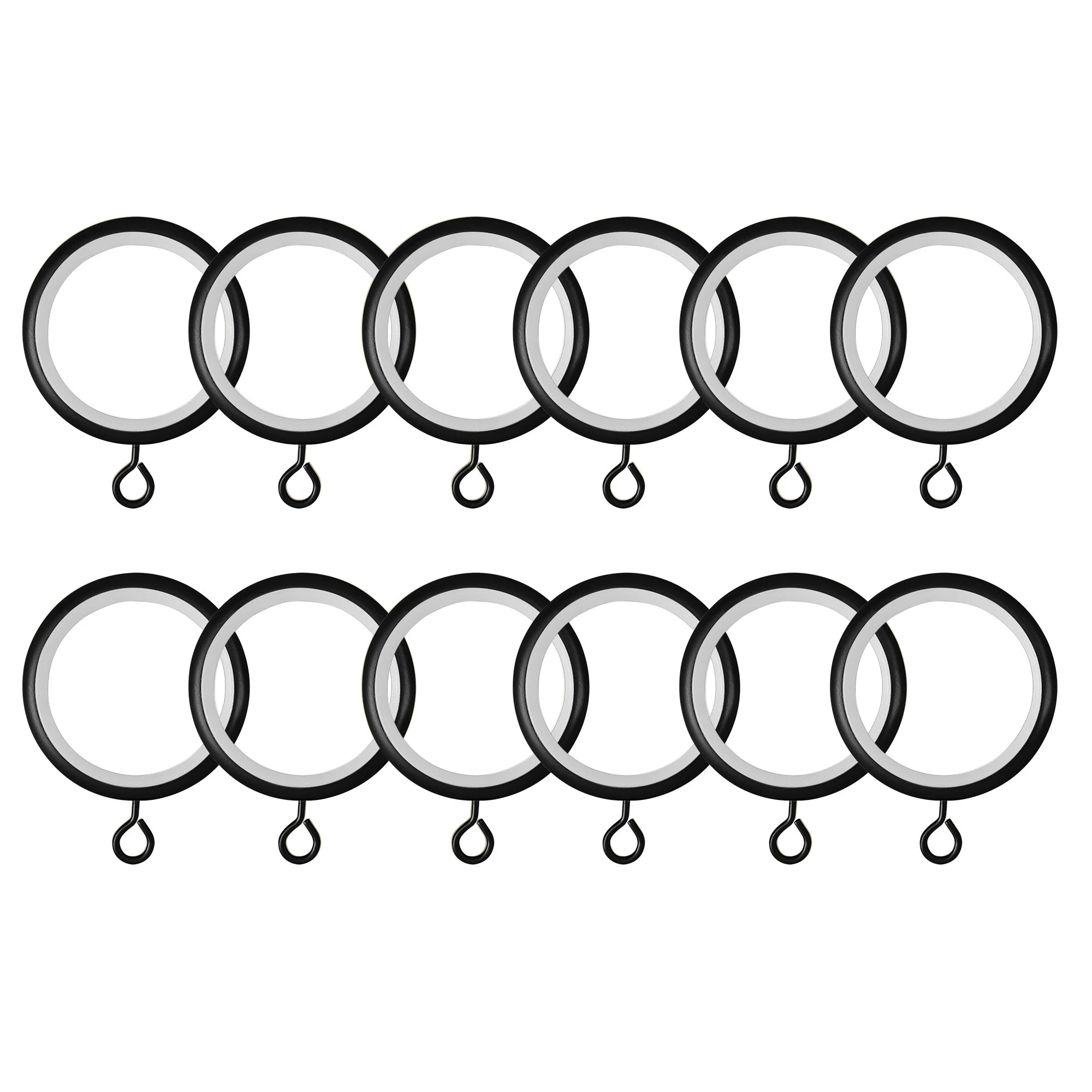 Collins Color-Matched Curtain Rings, quiet gliding and aluminum alloy strength