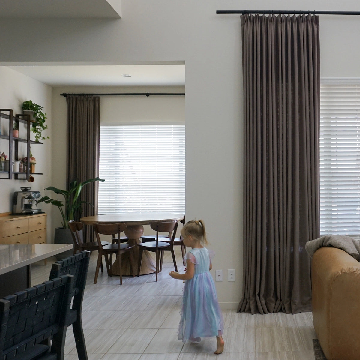 Elara Linen Curtains – Elegant Drapes for Bedroom & Dining Room