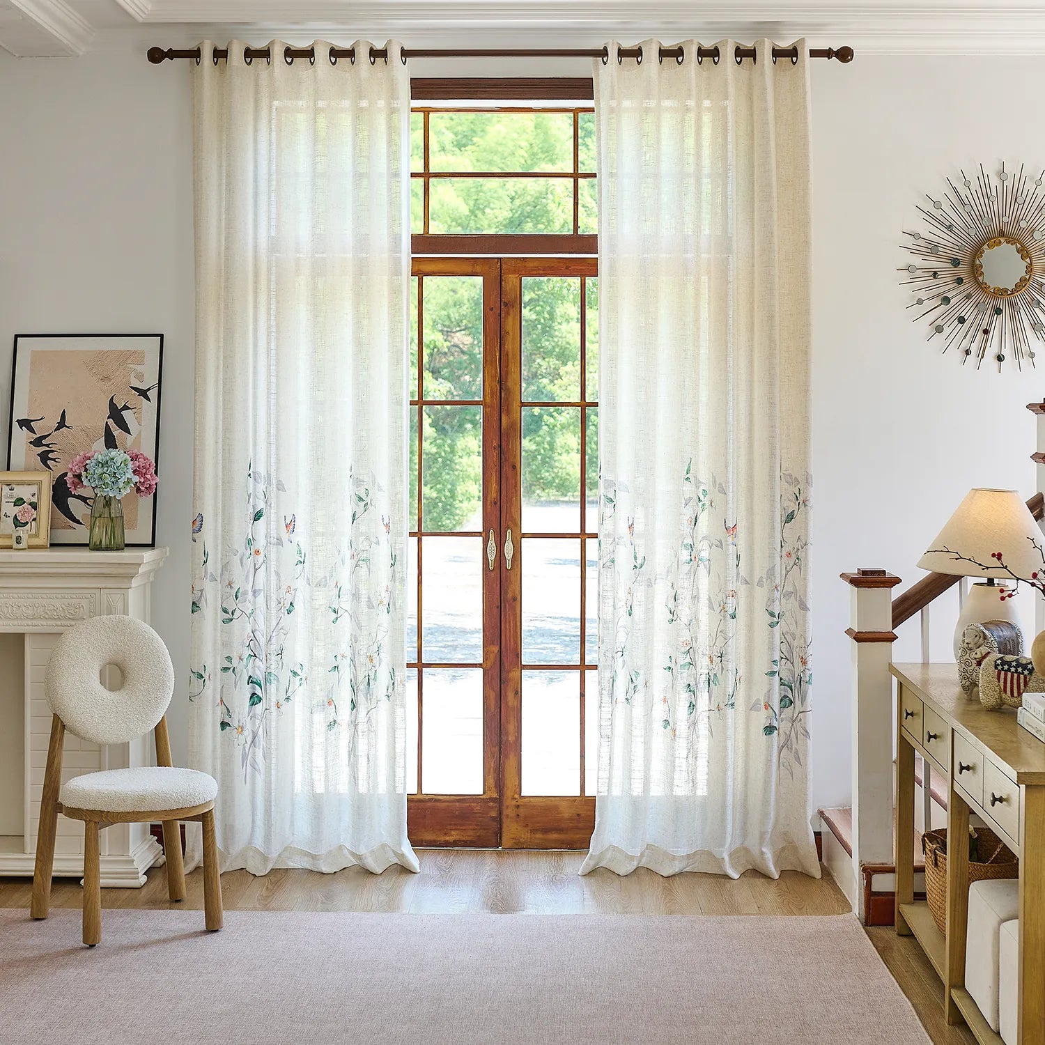 Isolde linen sheer curtains, lightweight and soft, offering an elegant and understated private space
