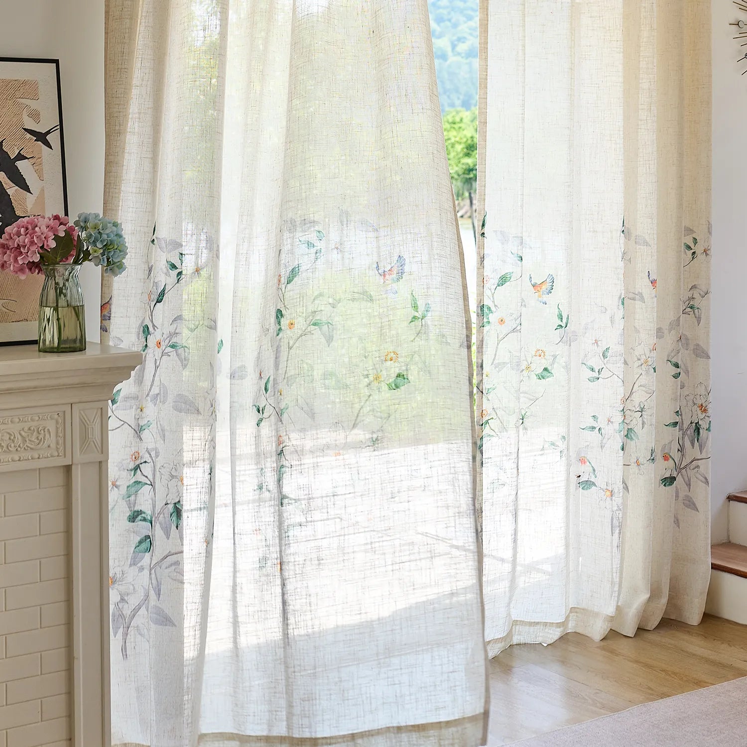 Isolde linen sheer curtains, lightweight and soft, offering an elegant and understated private space