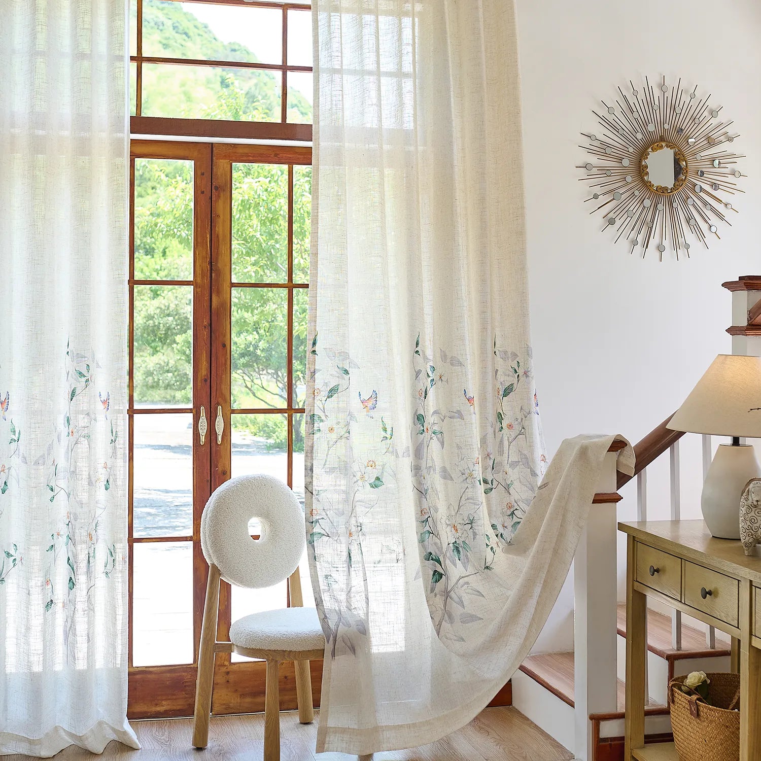 Isolde linen sheer curtains, lightweight and soft, offering an elegant and understated private space