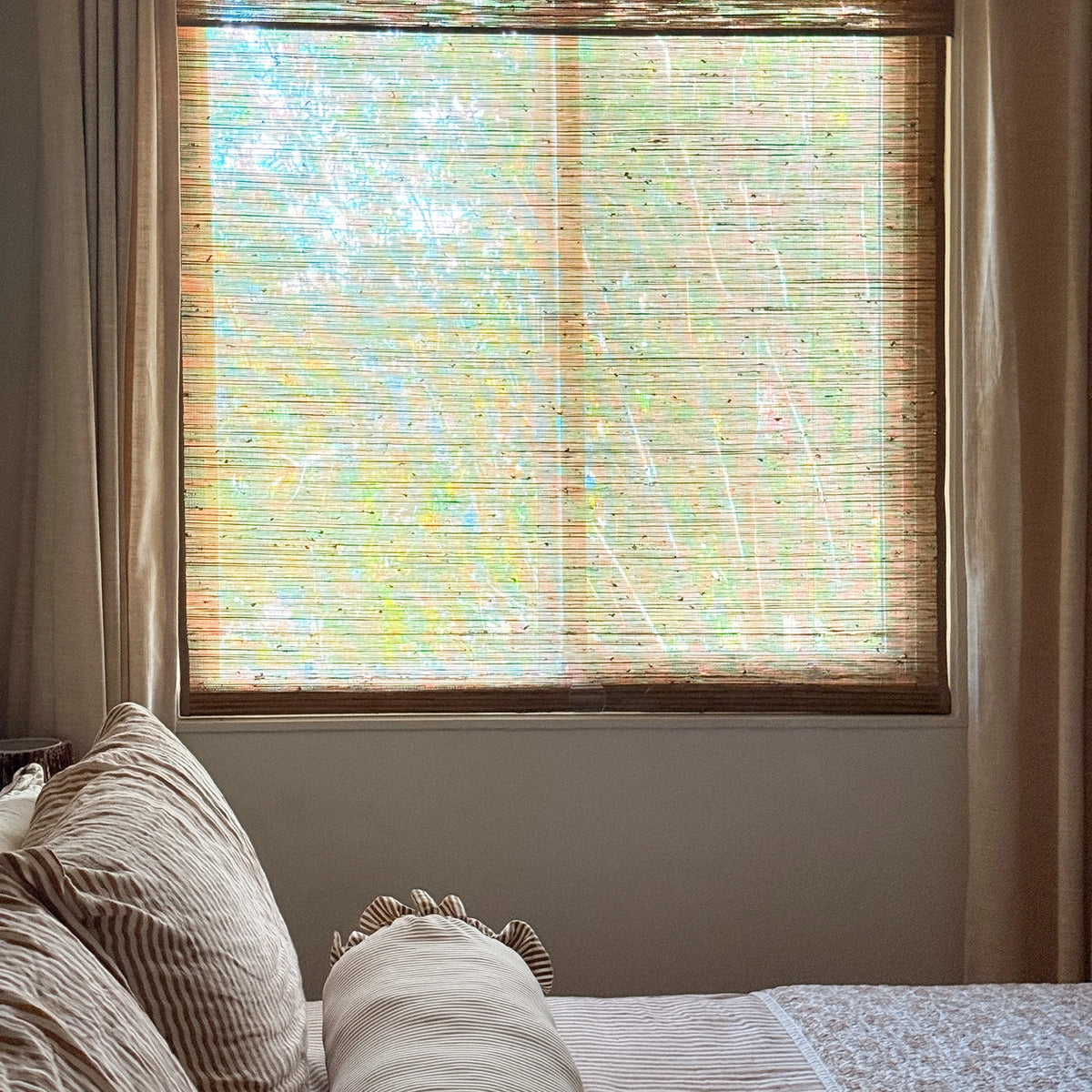 Noris No-Drill Bamboo & Jute Woven Shades