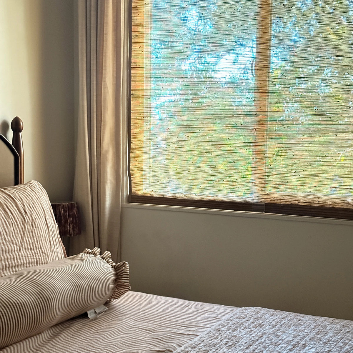 Noris No-Drill Bamboo & Jute Woven Shades