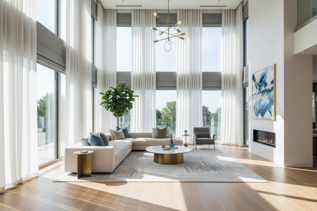 Custom Curtains for Large Windows: How to Get the Perfect Fit, Style &amp; Energy Savings