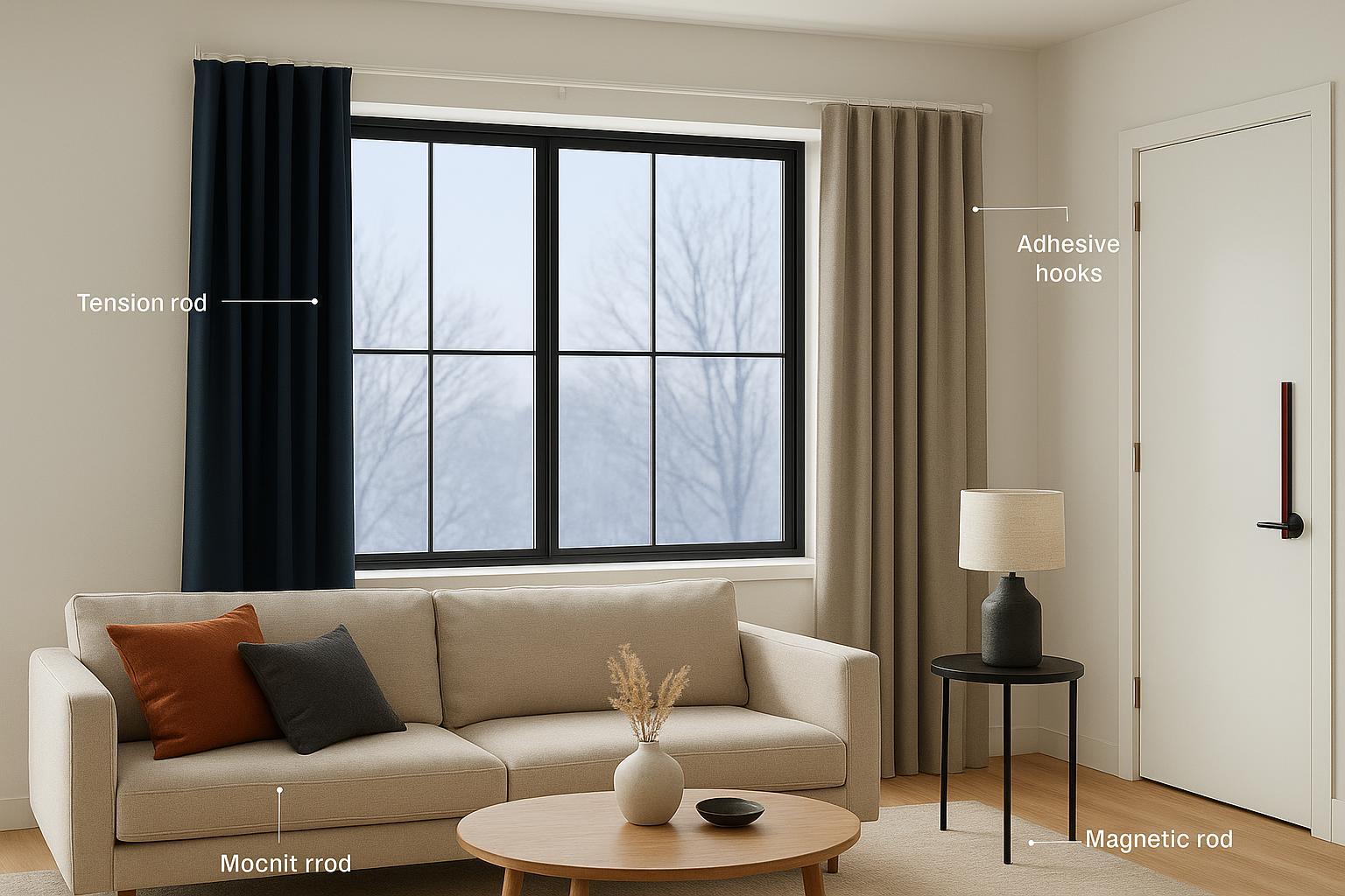 Can Renters Hang Thermal/Blackout Curtains Without Drilling? No-Drill Methods Compared 2026