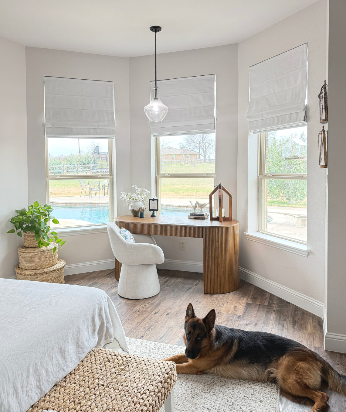 Celina Smart Motorized Linen Roman Shade