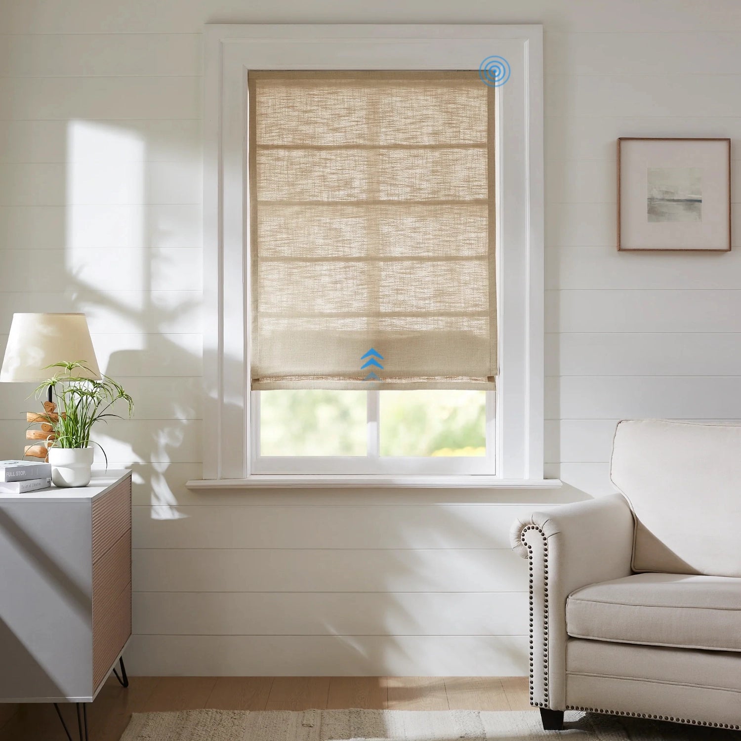Emilia Smart Motorized Cotton Roman Shades