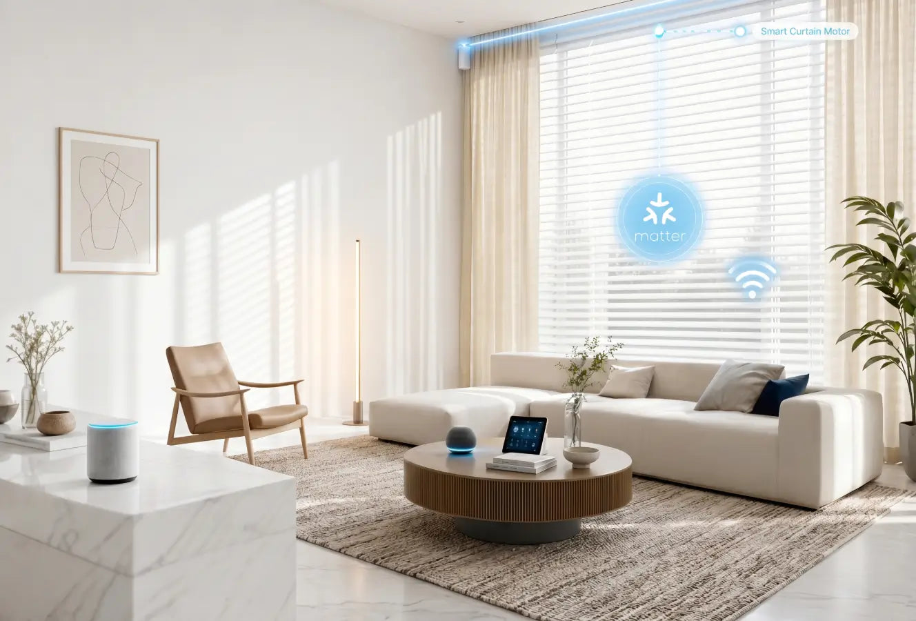 Matter smart shade connection illustration