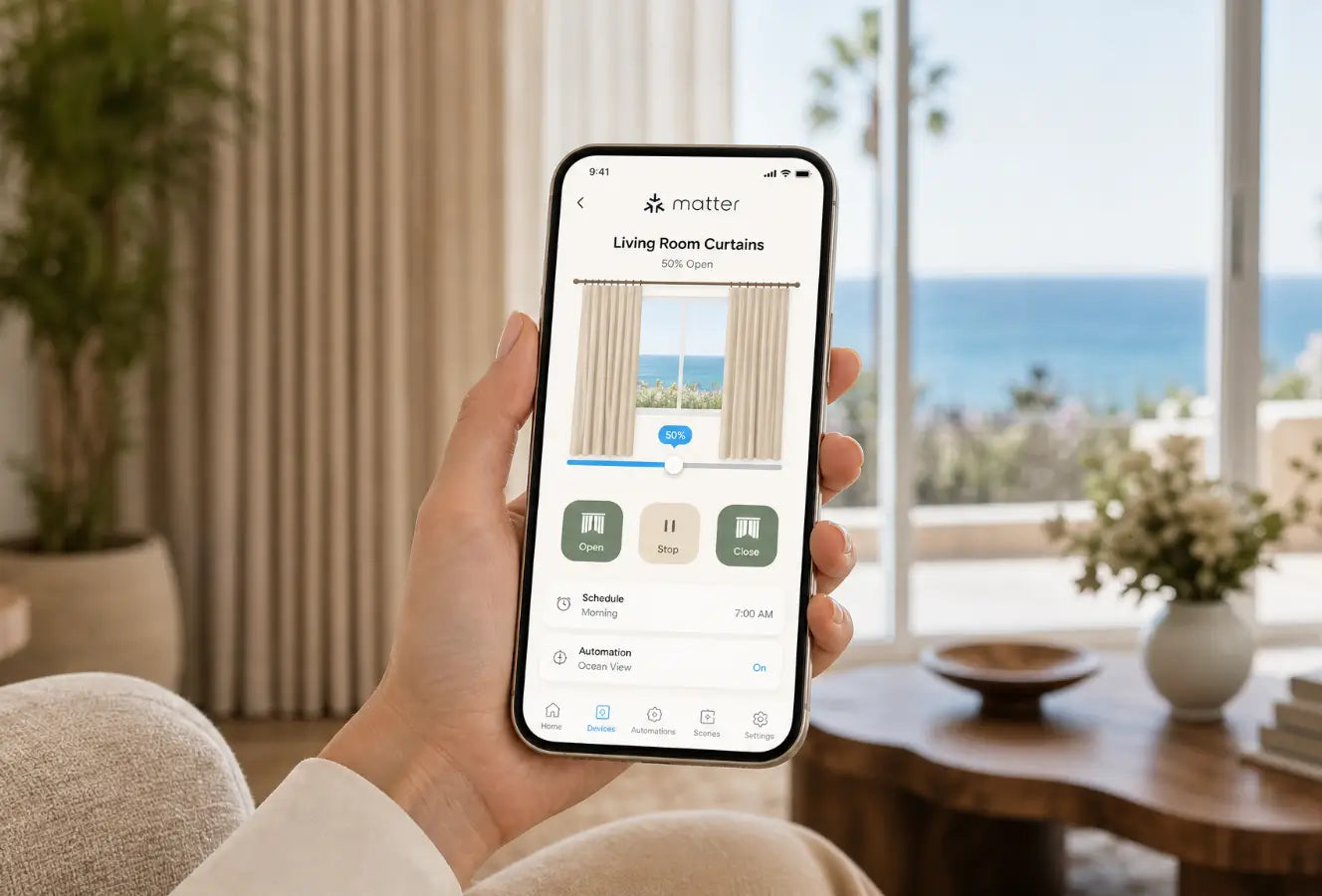 Smart shade control on a mobile phone