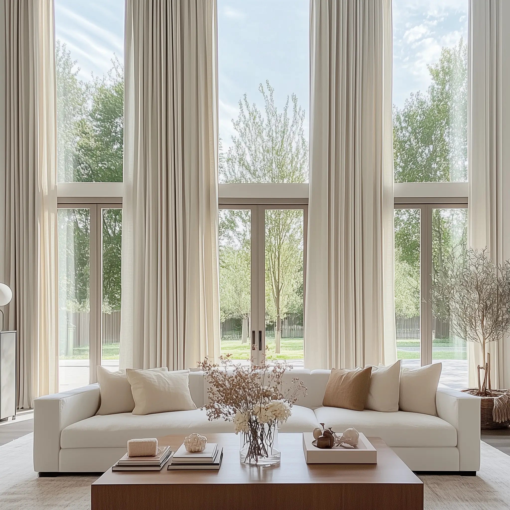 Freshine Elara Extra Long Linen Blend Curtains for Elegant and Luxurious Drapes in Every Room