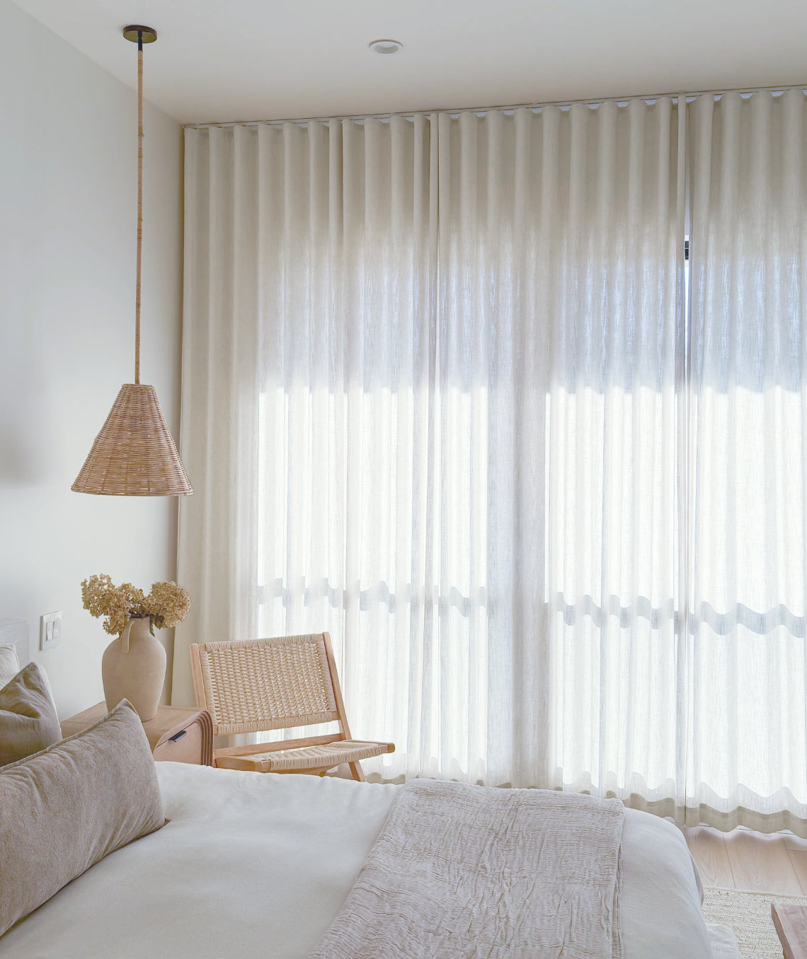 Celina Linen Curtains – Floor-to-Ceiling Ripple Fold for Bedroom & Kids Room